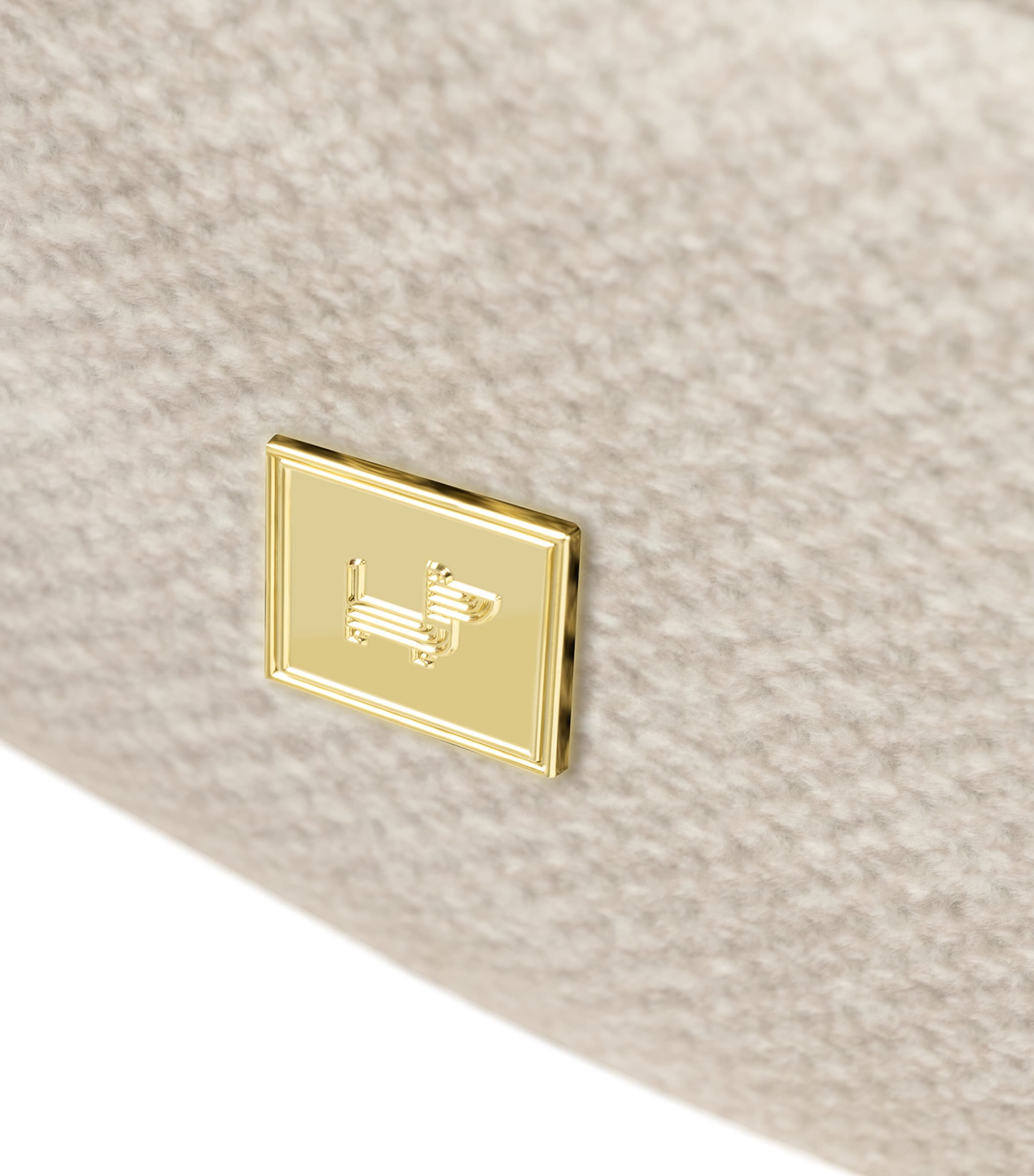 Small Organic Pet Pouf BEIGE Image 2