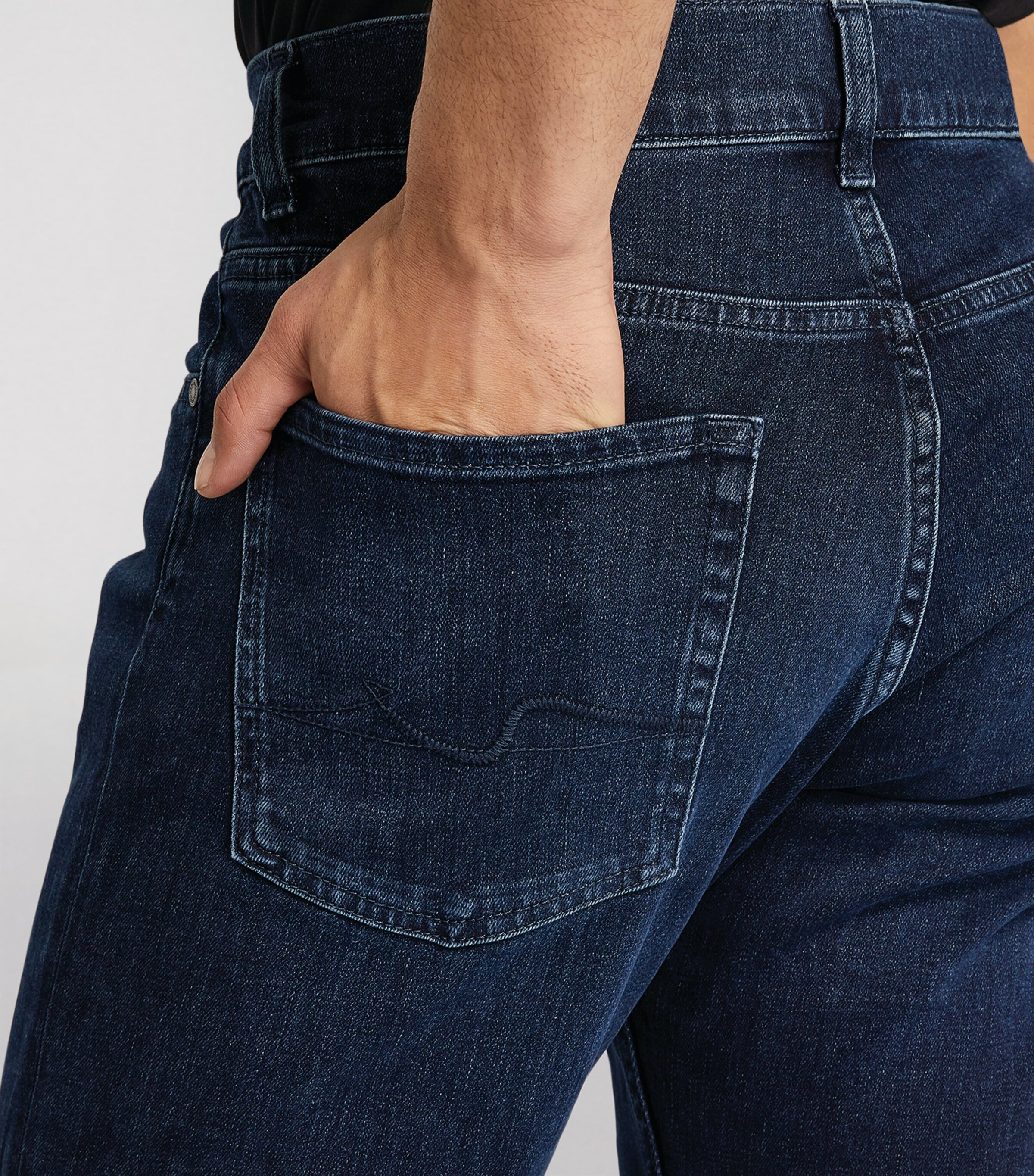 Straight Luxe Dark-Wash Jeans DARK BLUE Image 6