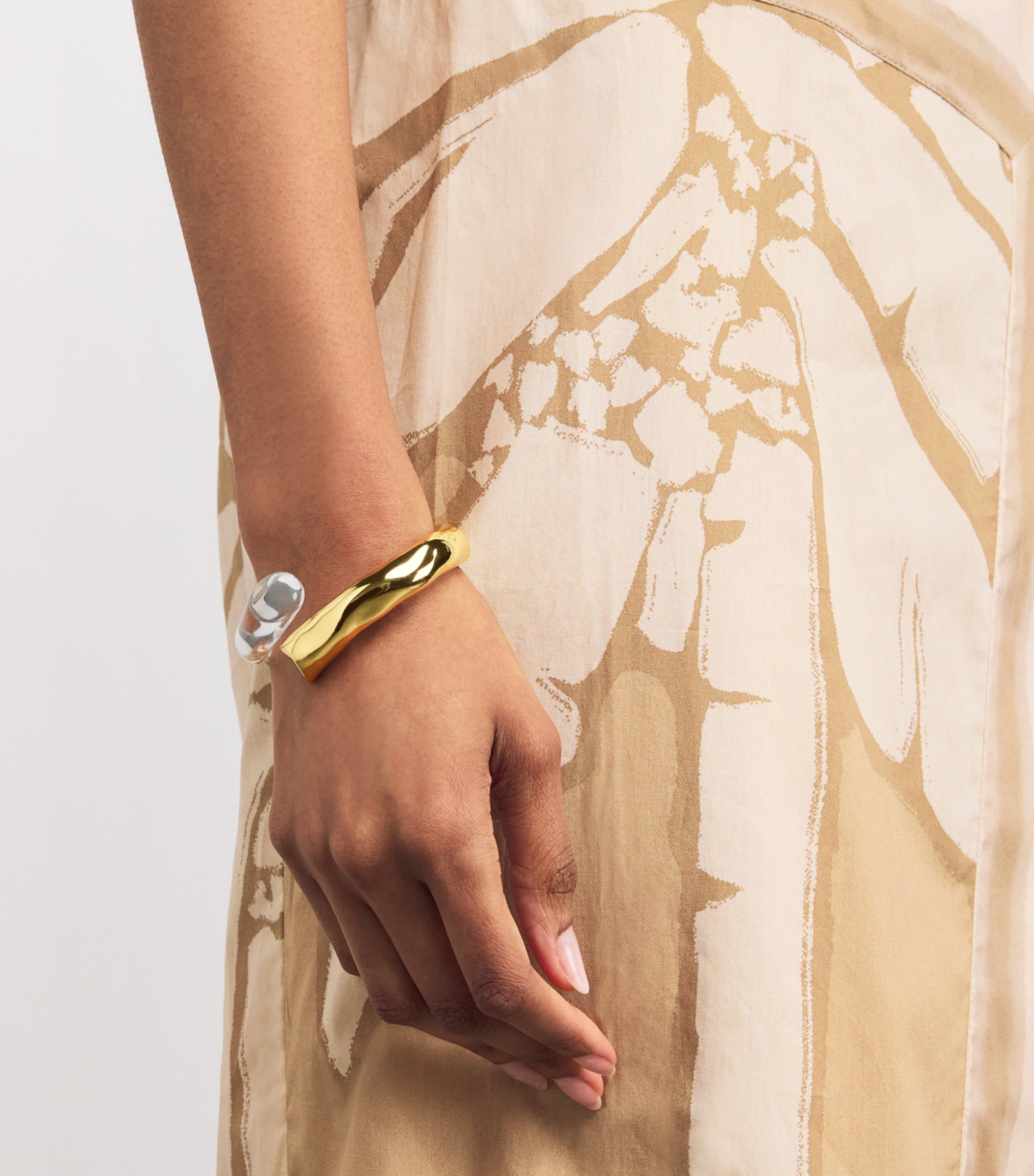 Alexis Bittar Gold-Plated and Lucite Cuff No Color Image 2