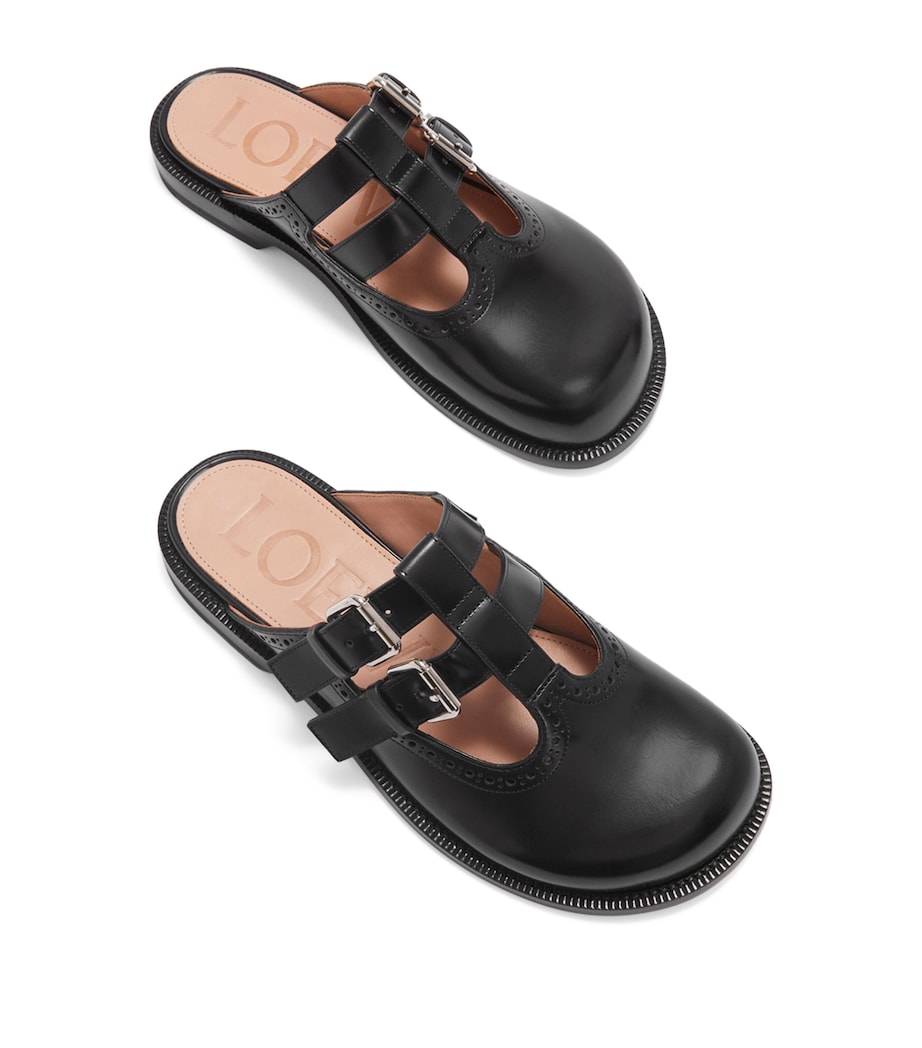 Leather Campo Mary Jane Mules BLACK Image 3