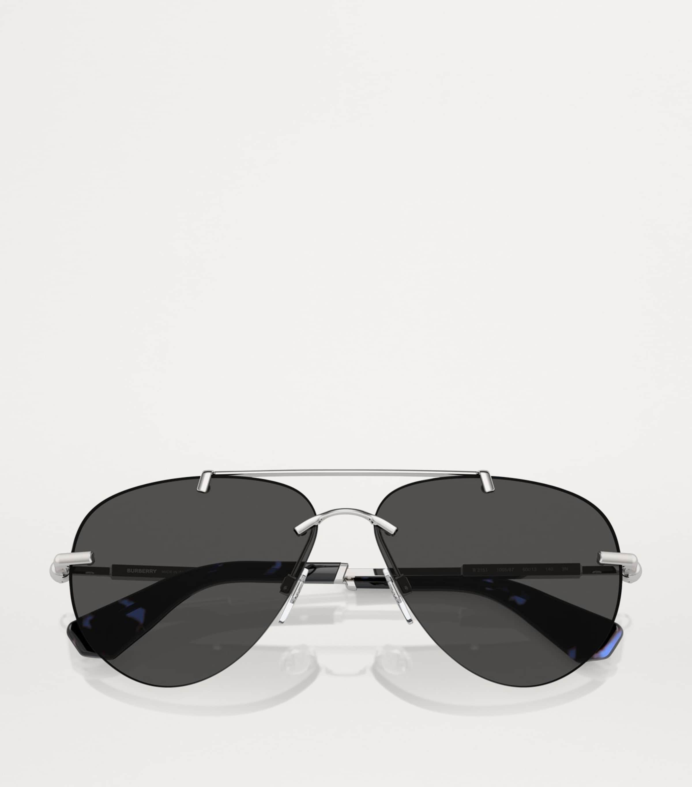 Burberry Silver Acetate BE3151 Sunglasses | Harrods US