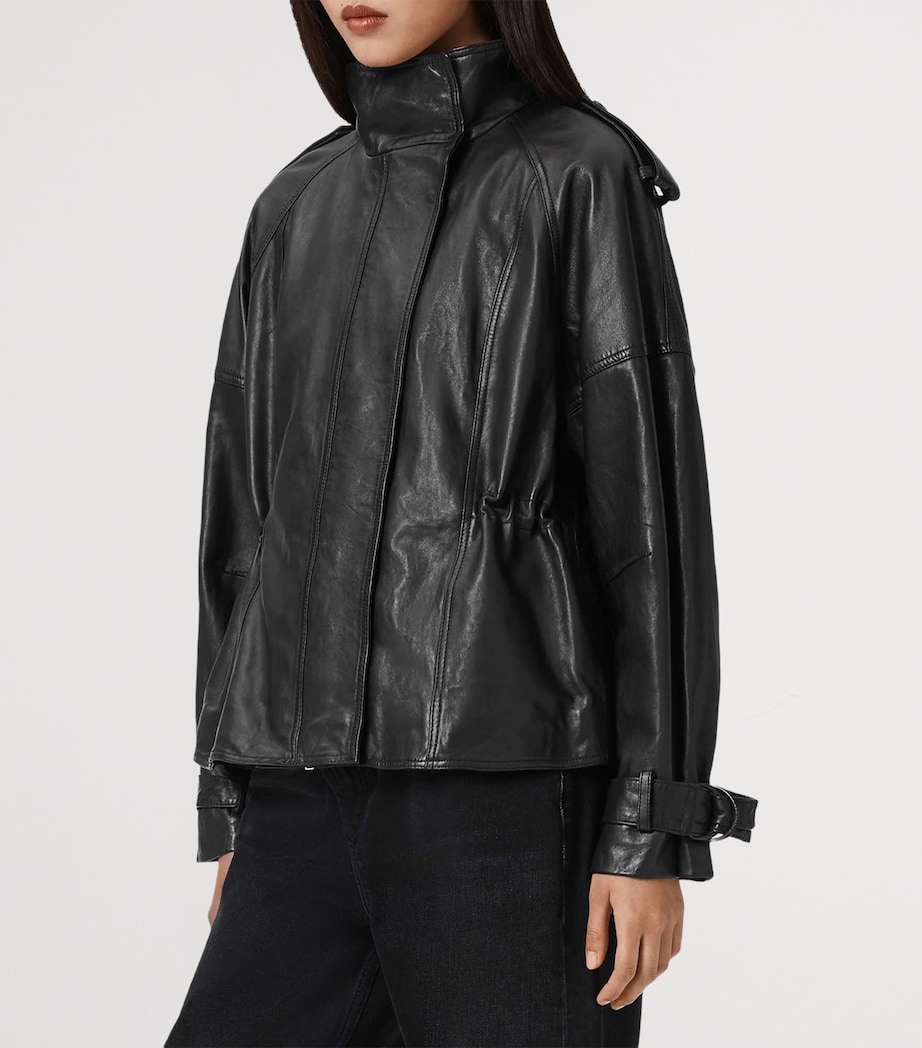 Serne Leather Jacket BLACK Image 7