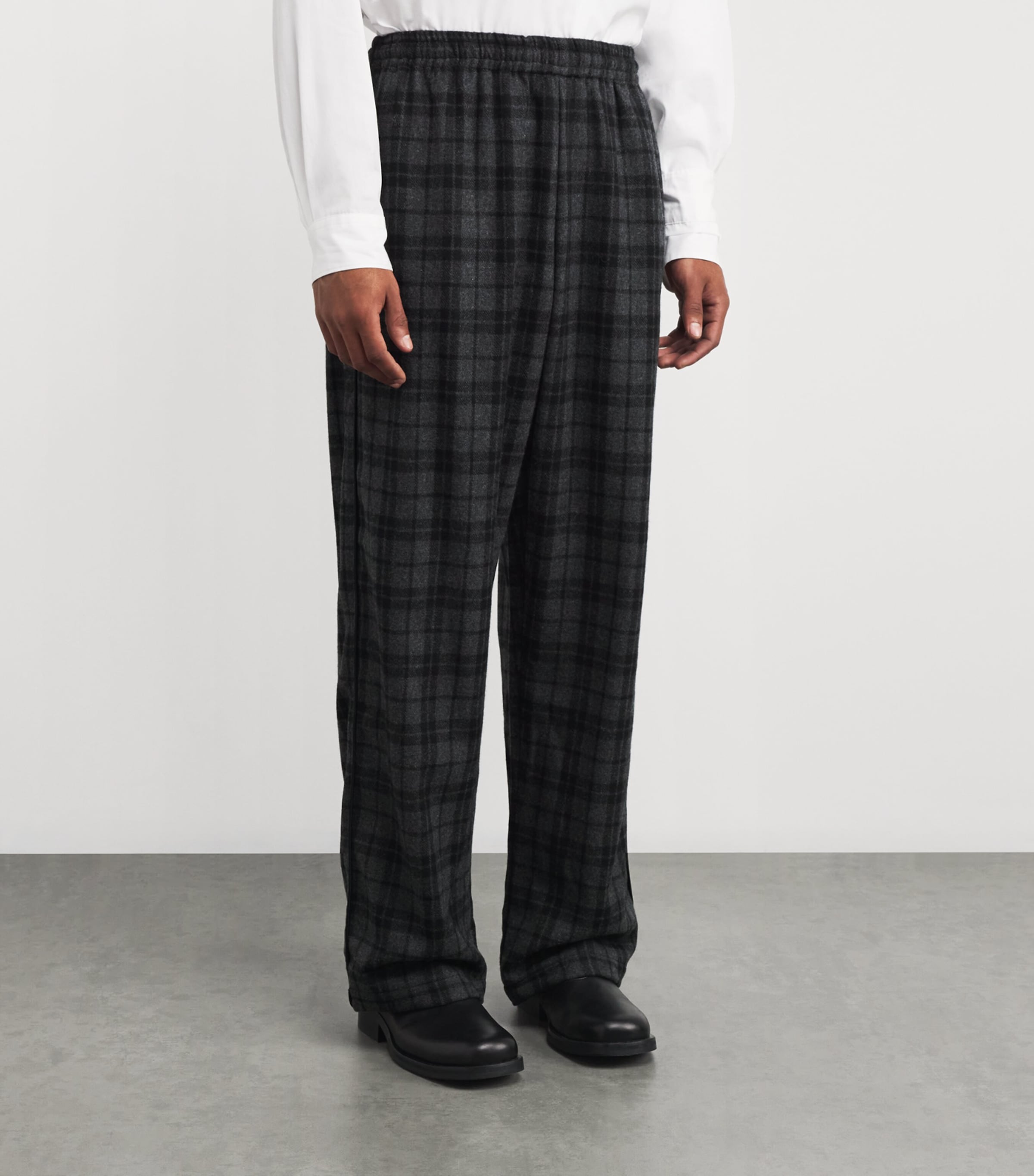 Wool-Blend Ruff Rider Trousers CHARCOAL Image 3