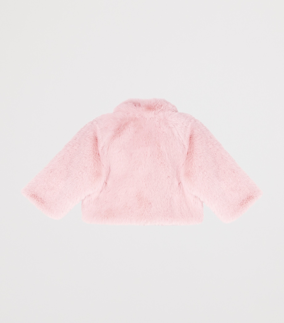 Tutu Du Monde Faux Fur Furberry Jacket (3-24 Months) Milk Image 3