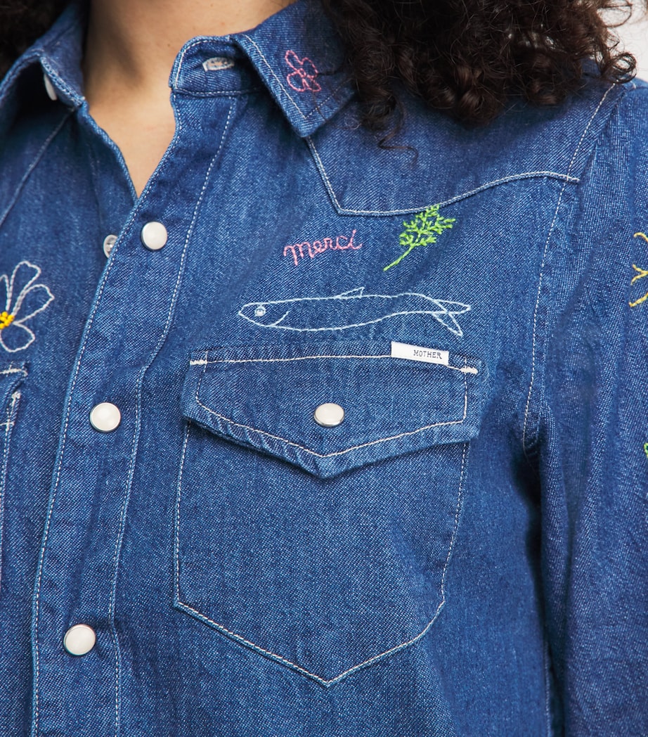 MOTHER Womens Denim All My Exes Shirt Rvr Reservation Image 3