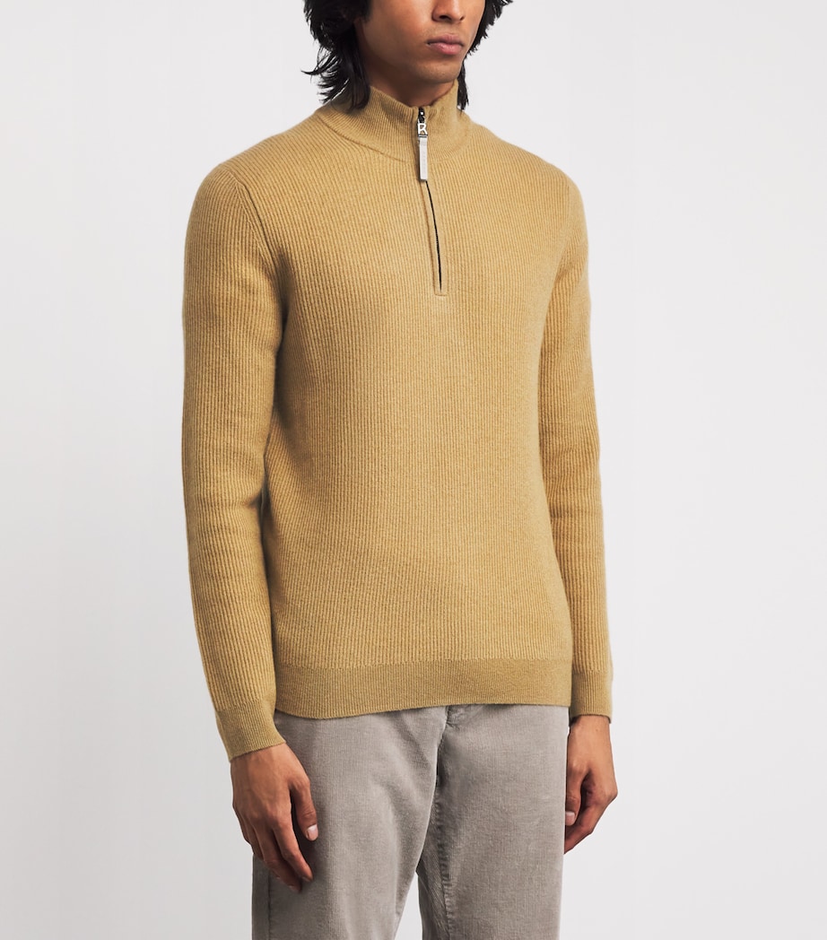 Derek Quarter-Zip Sweater 805-WET SAND Image 3