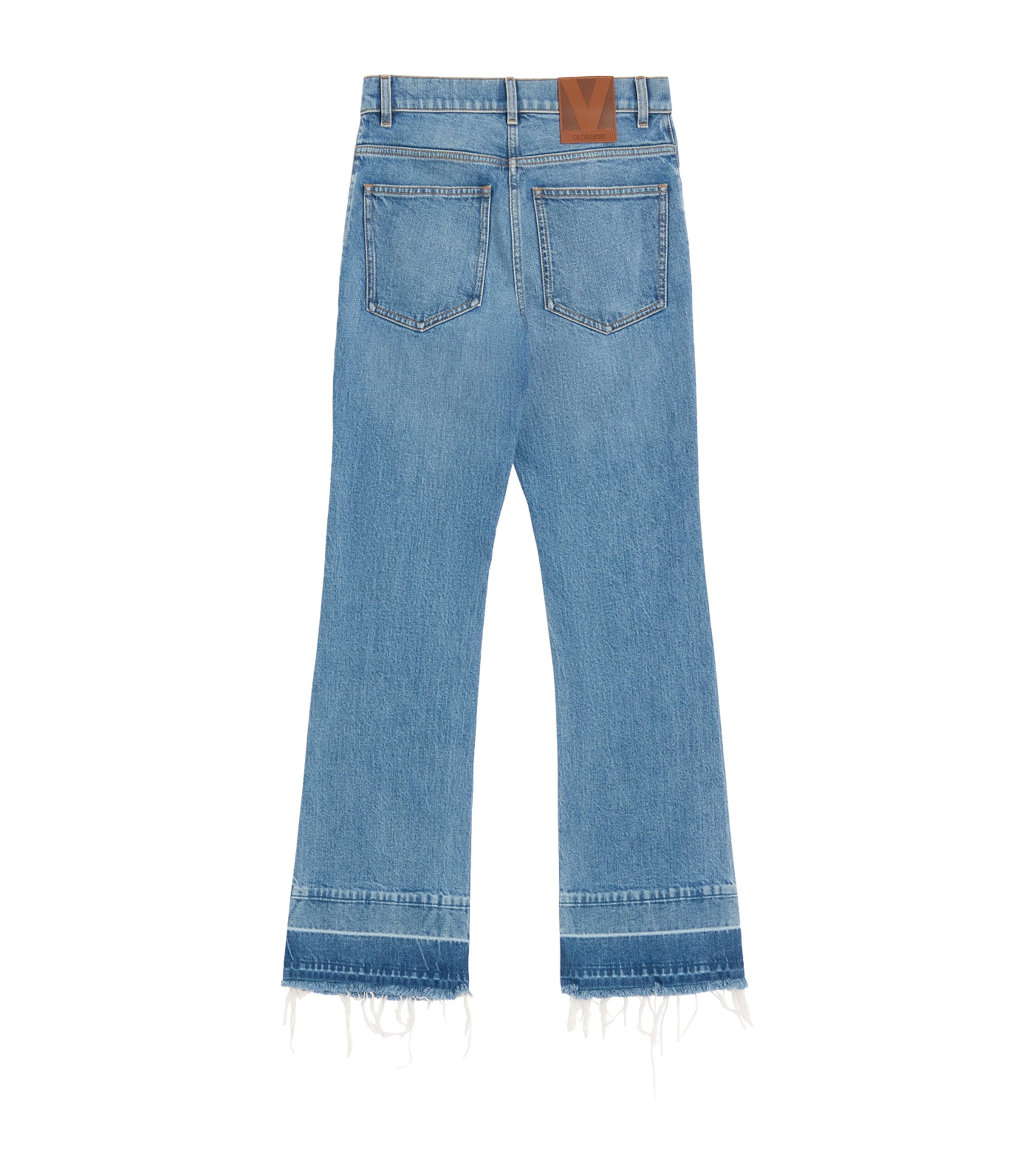 Valentino Womens Butterfly Embroidered Jeans Image 2