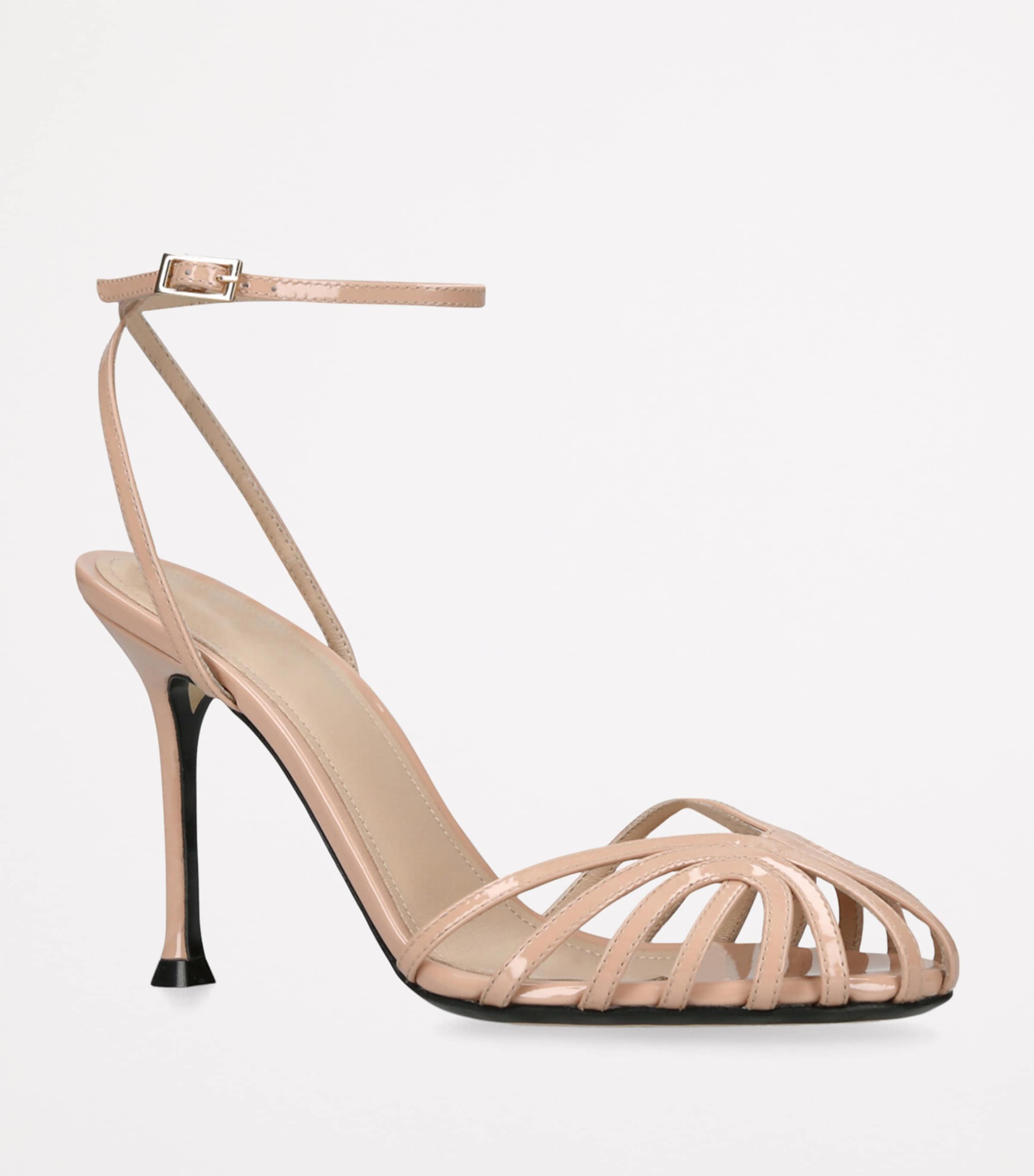 Alevì Patent Leather Ally Heeled Sandals 95 Blush Image 3