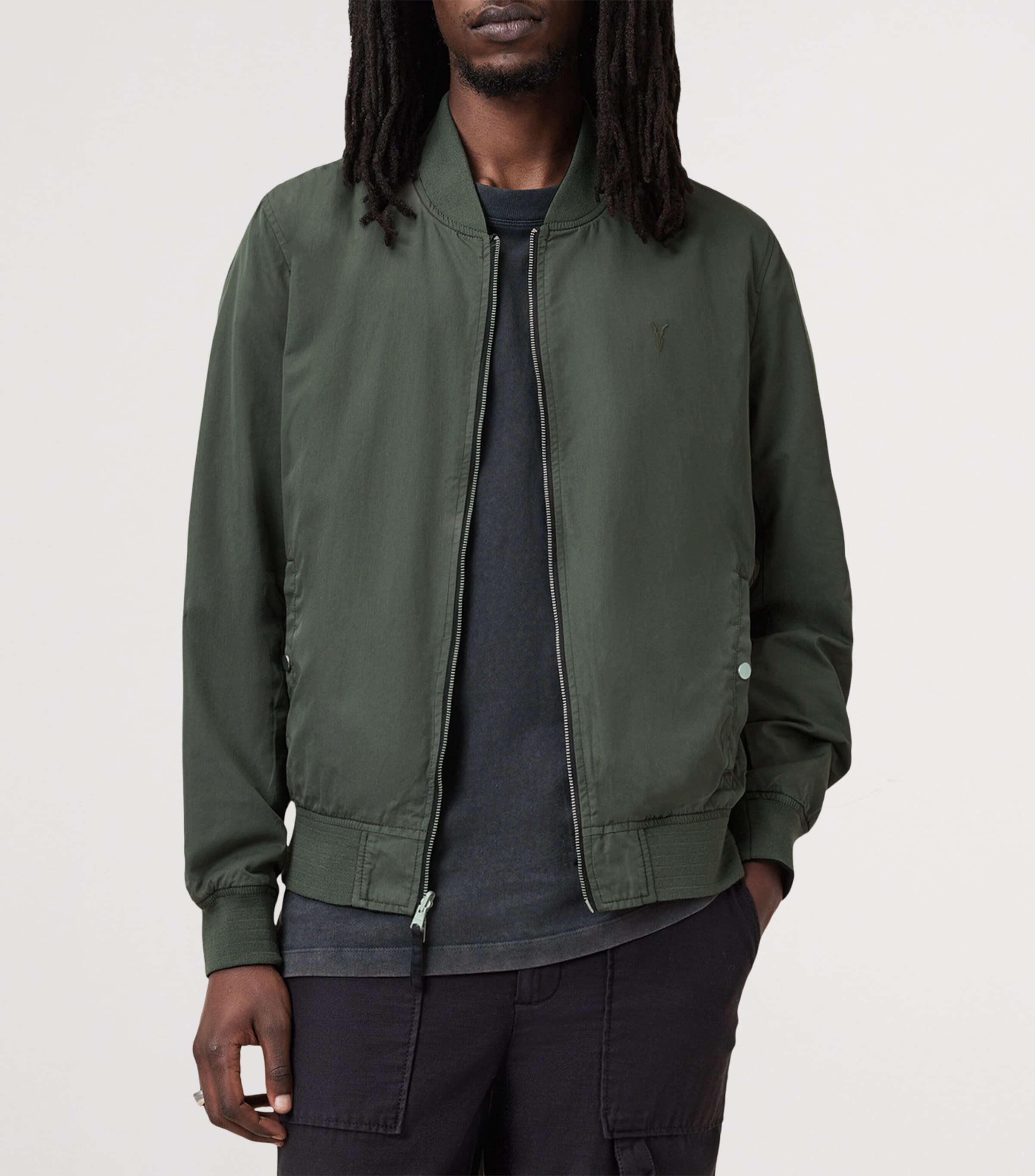 Reversible Bassett Bomber Jacket BLACK/DULL GREEN Image 6