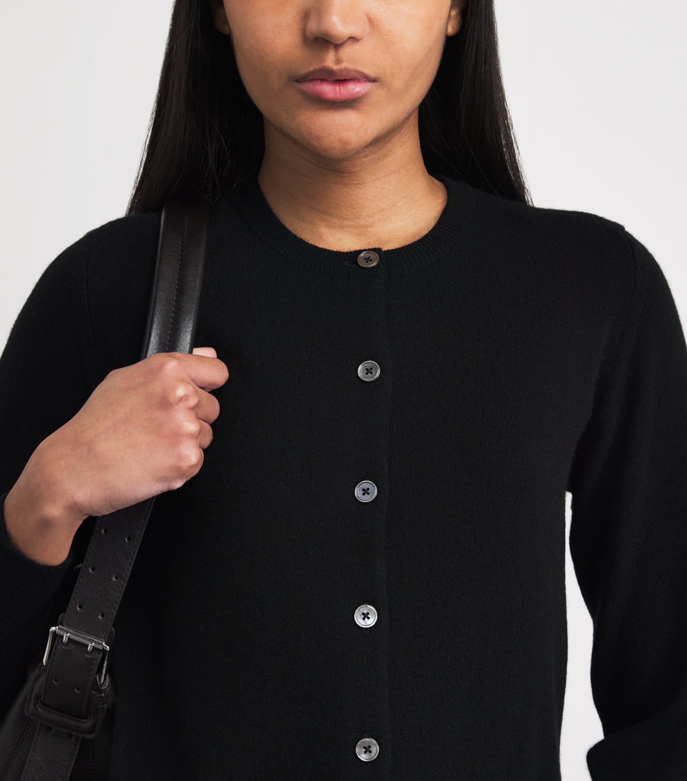 Johnstons Of Elgin Womens Cashmere Iris Cardigan Black Image 3