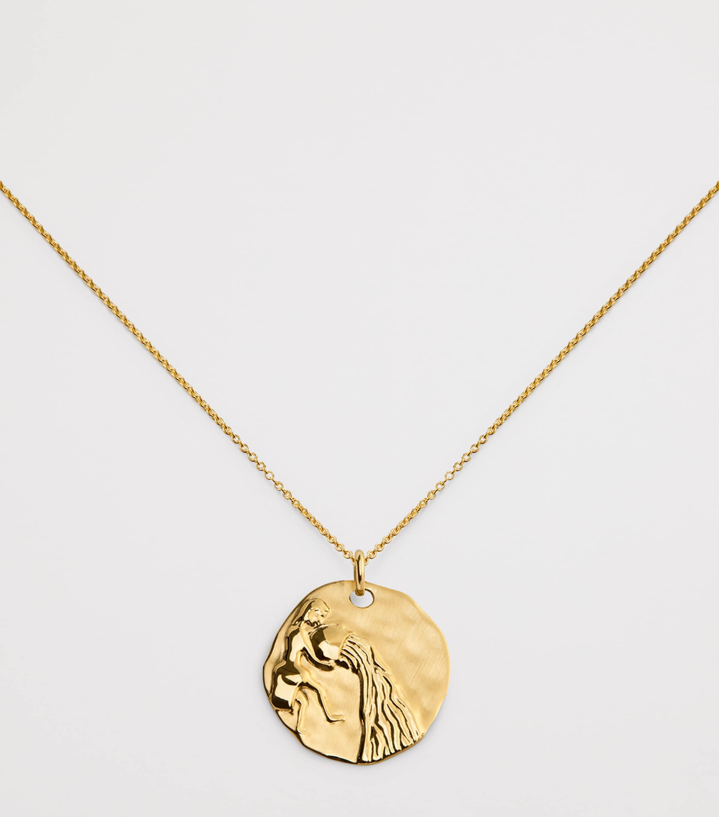 Monica Vinader Gold Vermeil Zodiac Aquarius Necklace Gold Vermeil Image 5