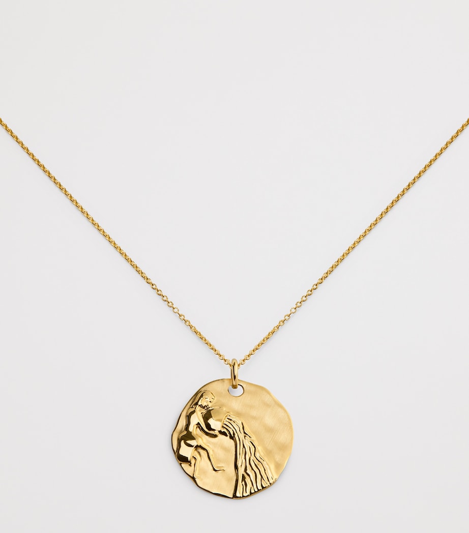 Monica Vinader Gold Vermeil Zodiac Aquarius Necklace Gold Vermeil Image 5