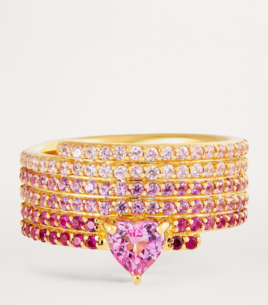 Nadine Aysoy Yellow Gold and Sapphire Le Cercle Ombré Ring Yellow Gold Image 4