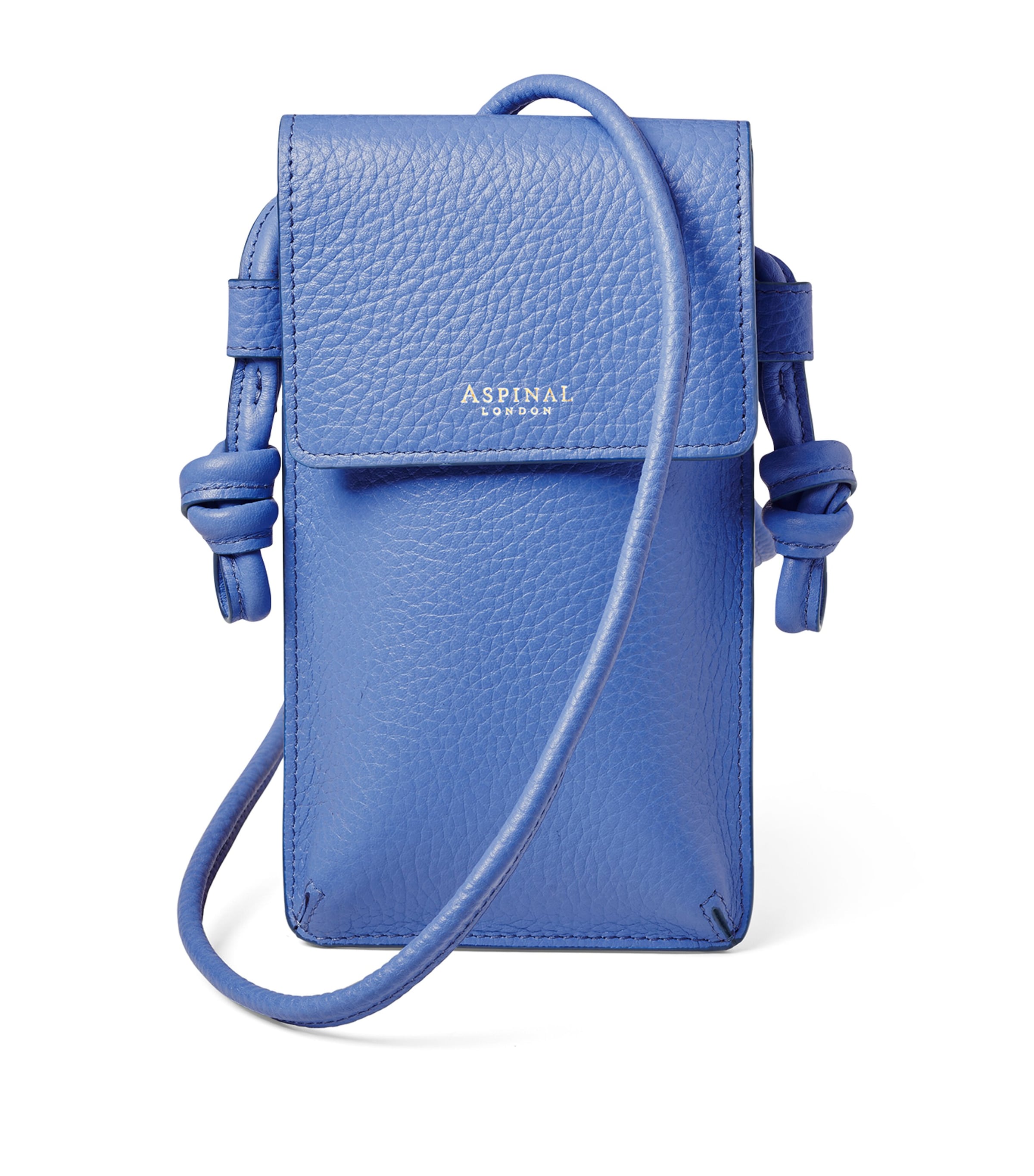Aspinal Of London Leather Ella Phone Pouch Capri Blue Image 3