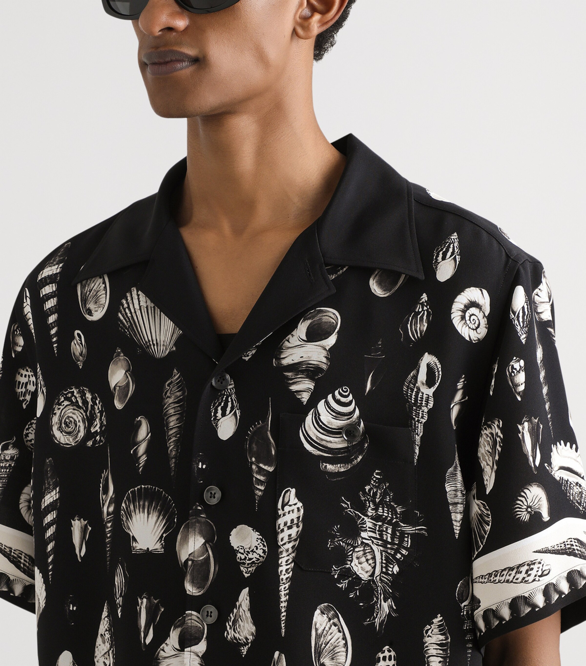 Dolce&Gabbana Mens Silk Seashell Print Shirt Conchigli Image 3