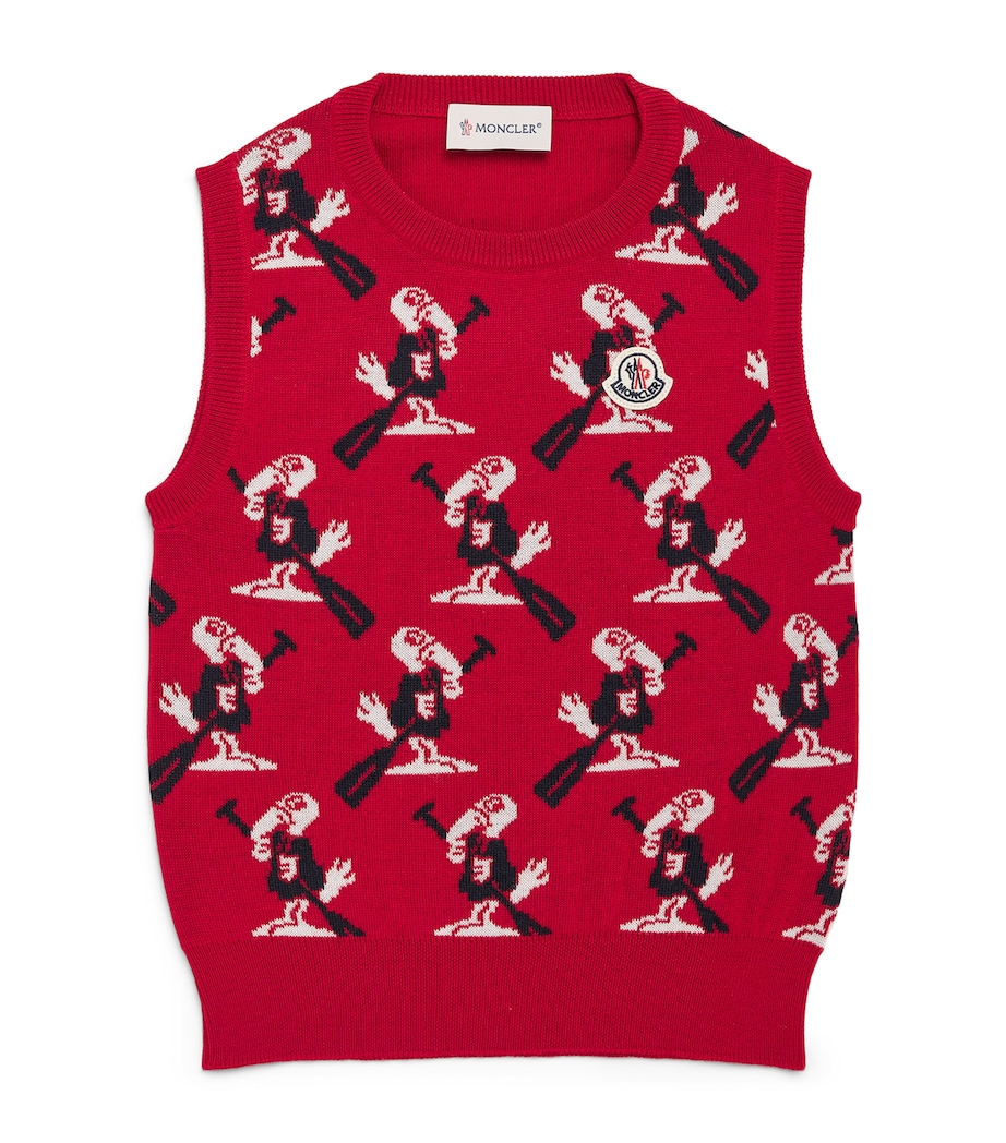 Moncler Enfant Virgin Wool Duck Sweater Vest (4-6 Years) Image 1