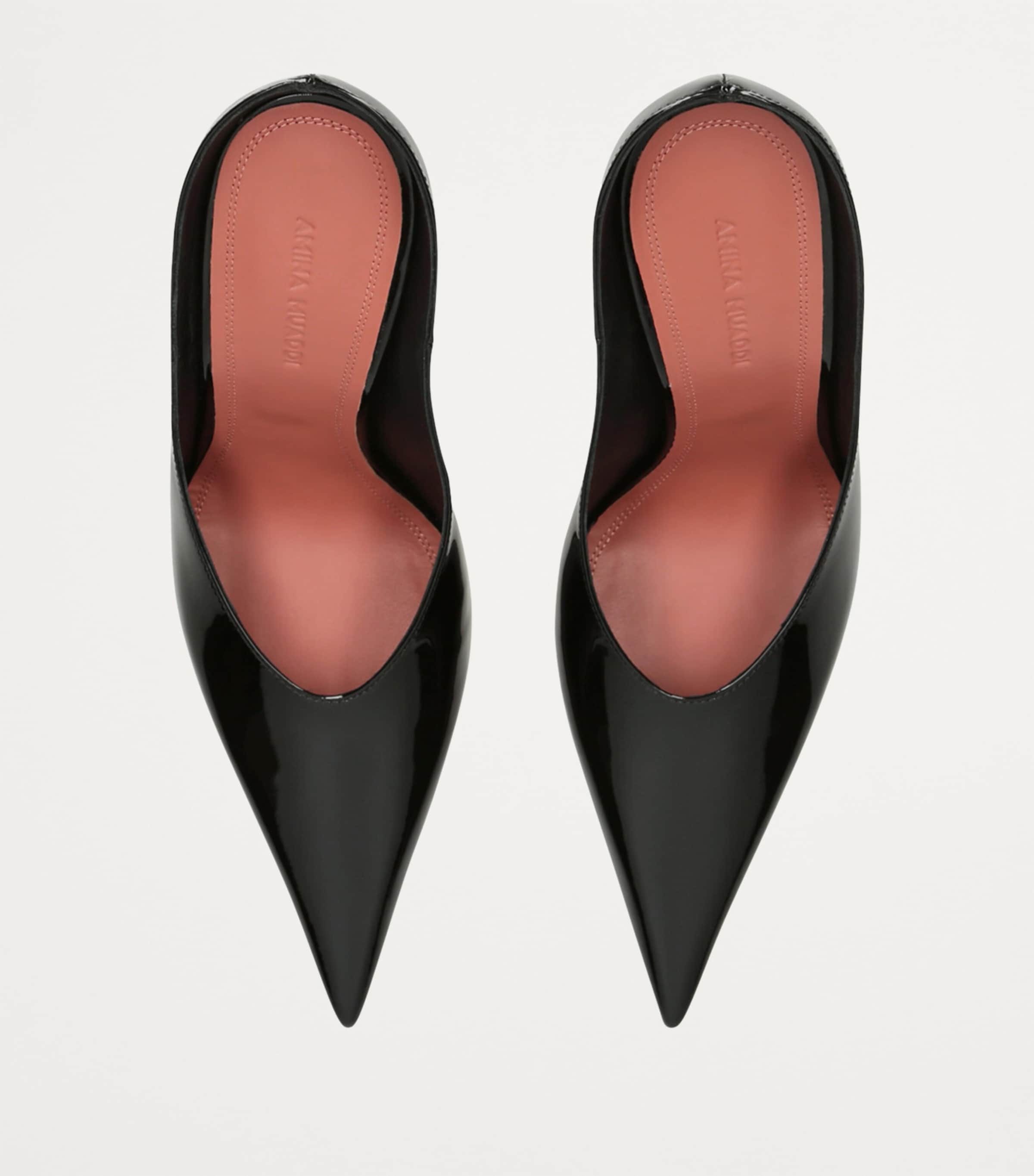 Amina Muaddi Patent Leather Anok Mules 105 | Harrods US