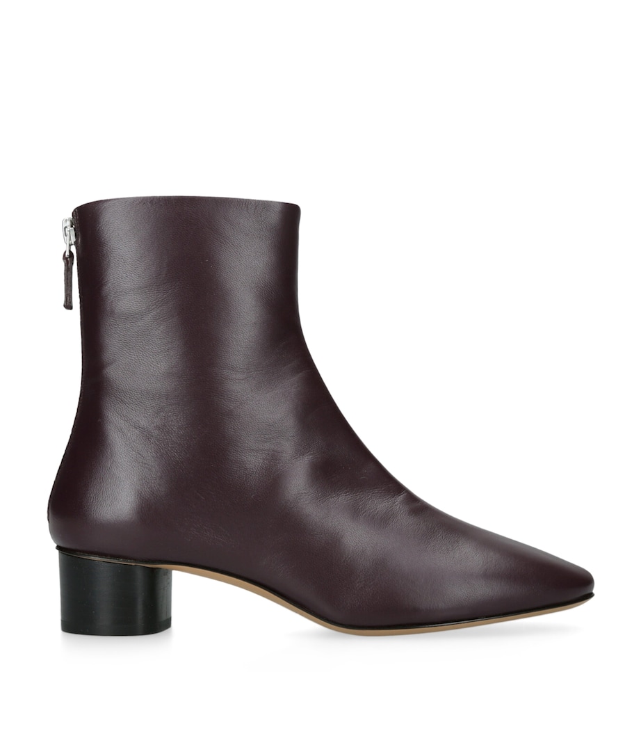 Leather Carole Luna Ankle Boots 40 WINE Image 1