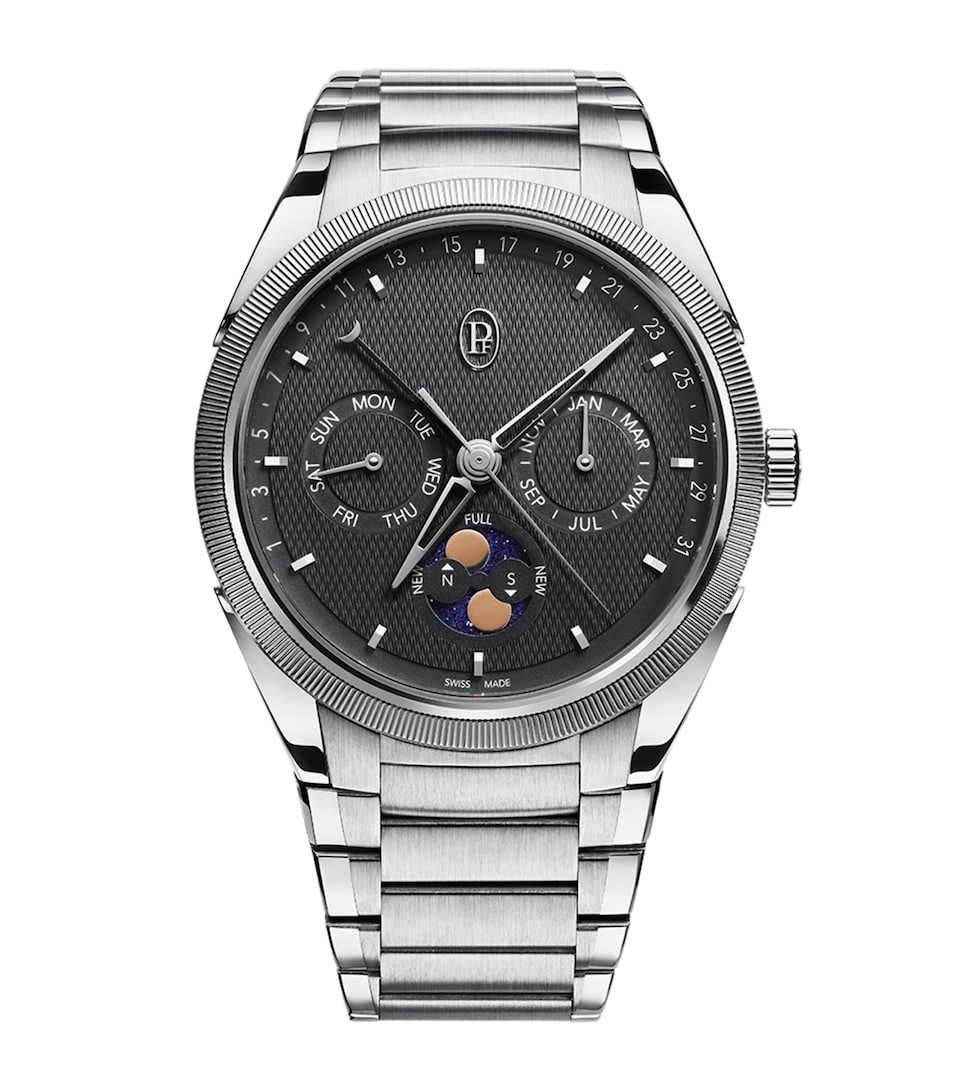 Parmigiani Fleurier Stainless Steel Tonda PF Gregorian Annual Calendar Watch 42mm Grey