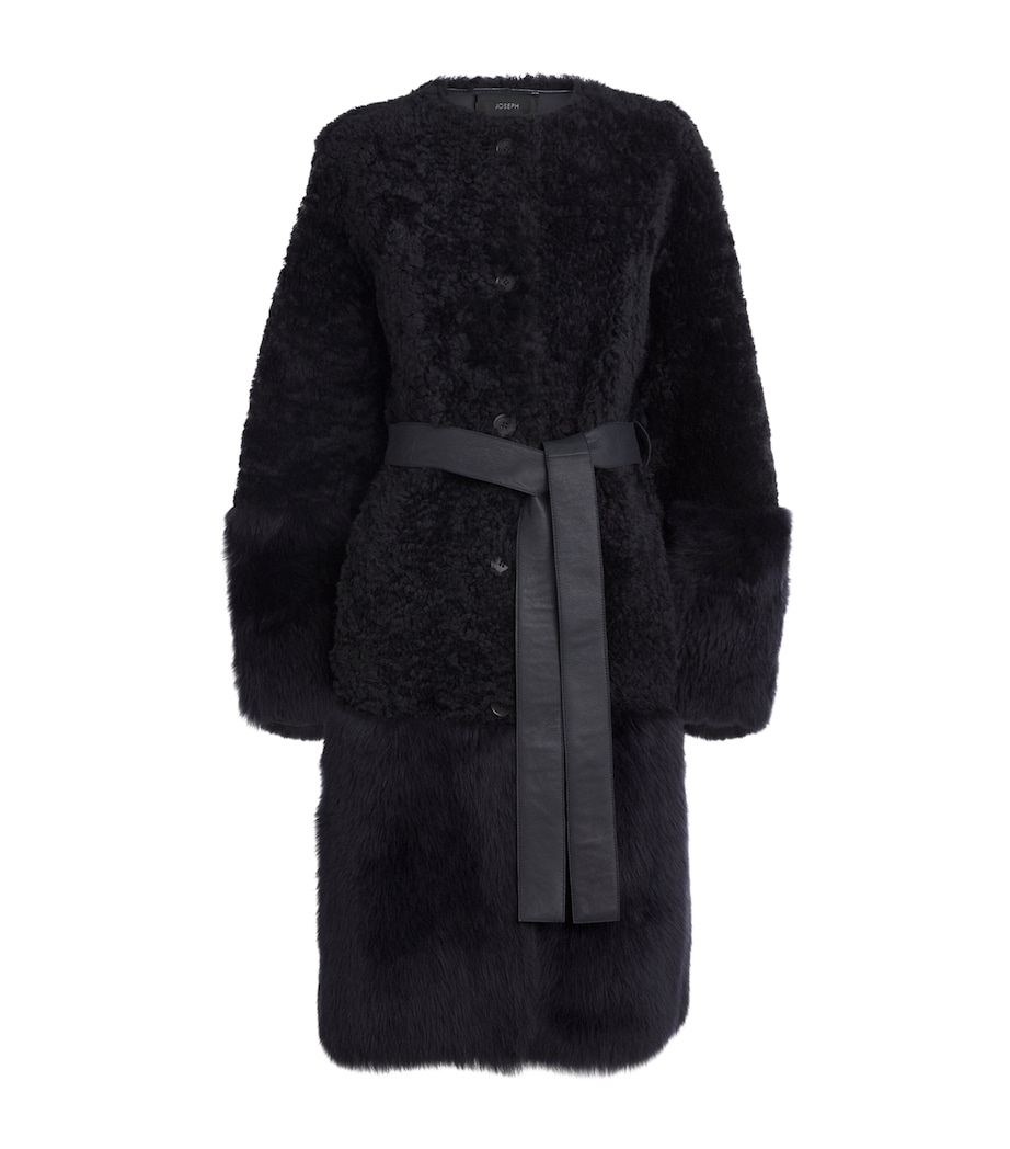 Shearling Tina Coat DARK SMOKE Image 1