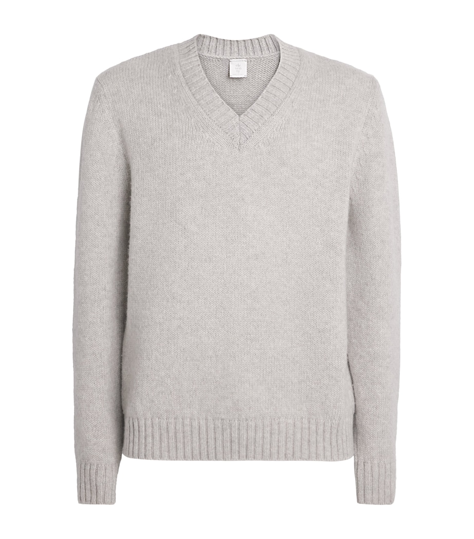 Wool V-Neck Sweater GRIGIO CHIARO MELANG Image 1