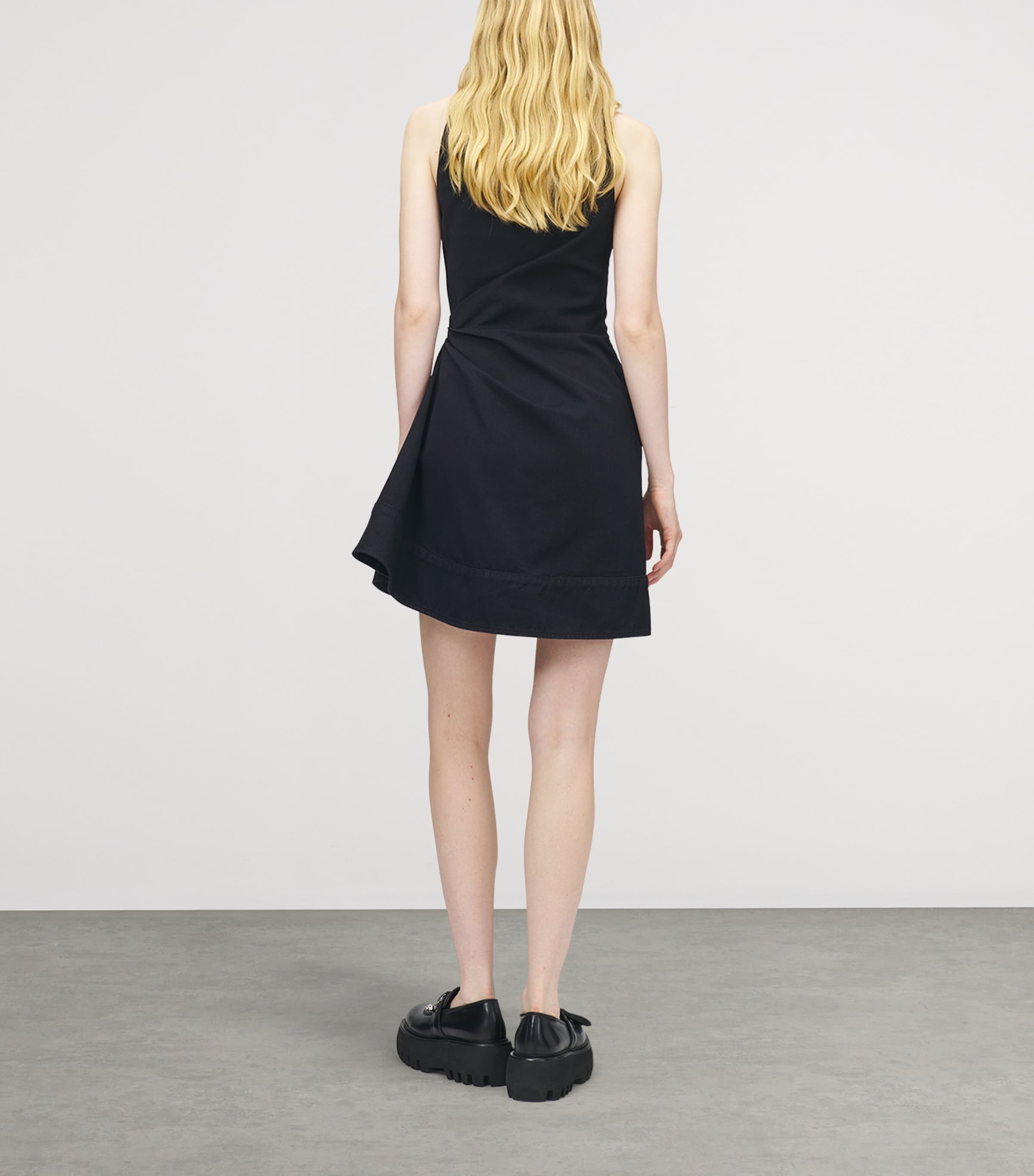 Cotton Asymmetric Mini Dress 1000 Image 4