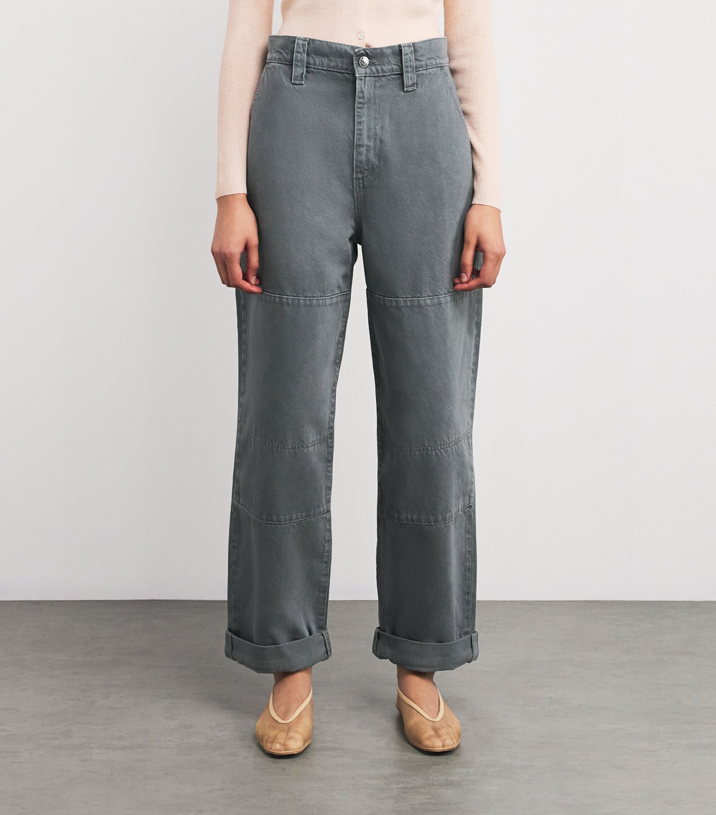 Cotton Cargo Trousers SLATE GRAY Image 3