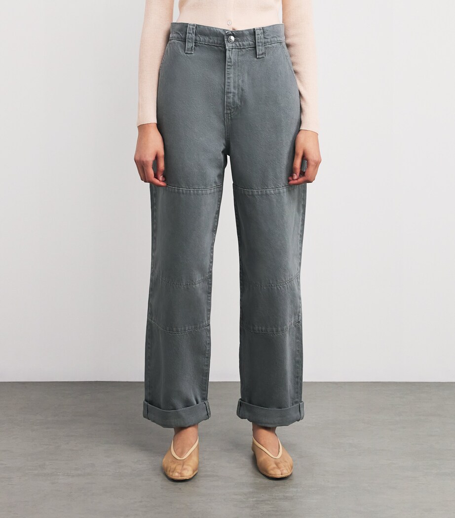 Cotton Cargo Trousers SLATE GRAY Image 3