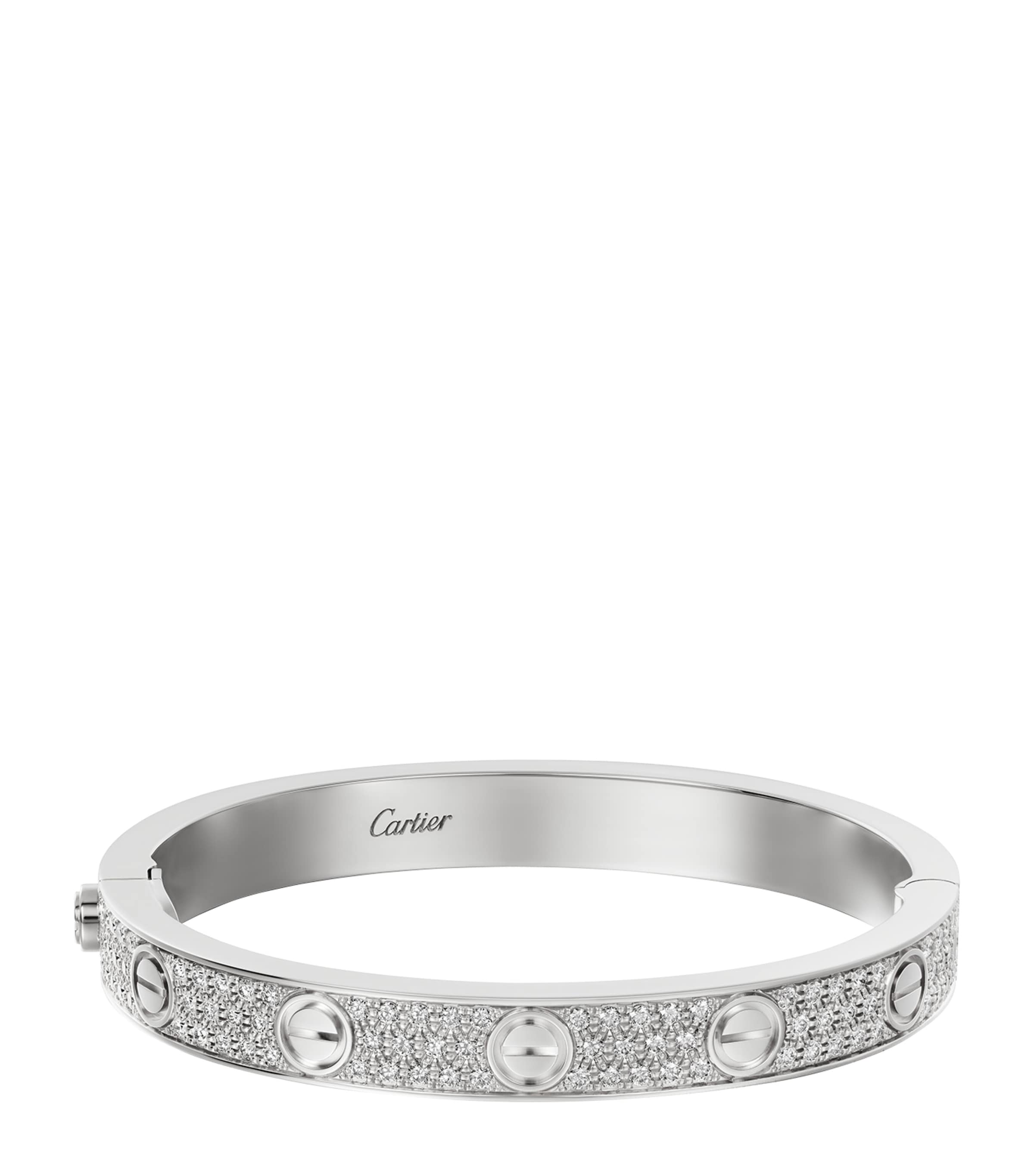White Gold and Diamond LOVE Bracelet WHITE GOLD Image 1