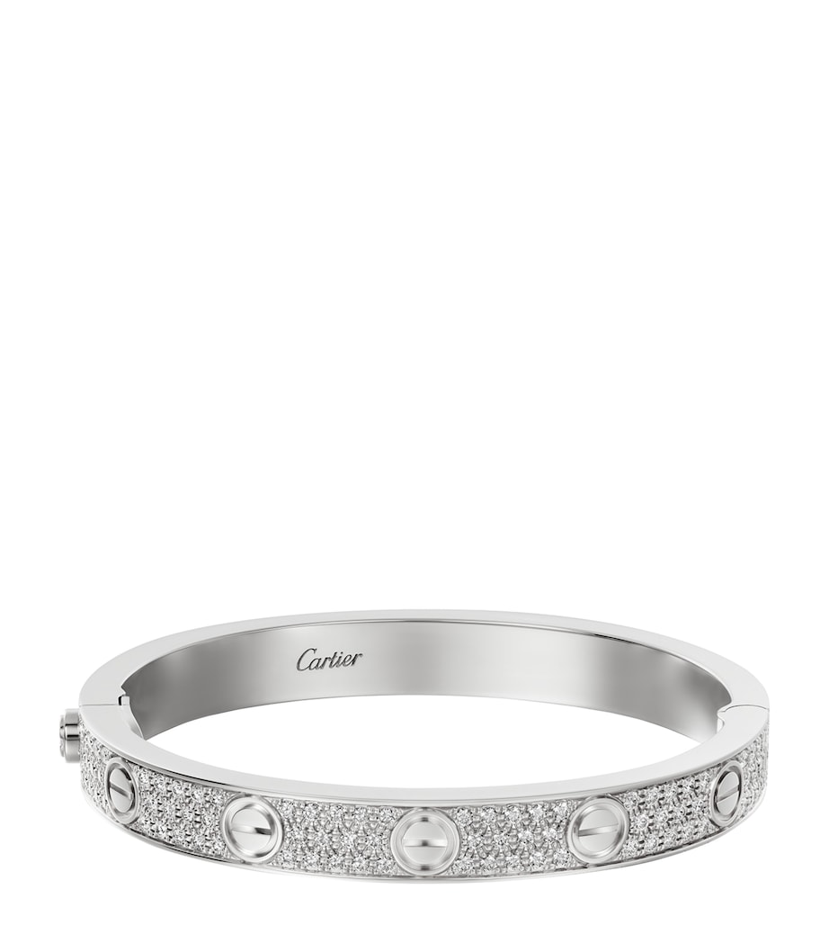 White Gold and Diamond LOVE Bracelet WHITE GOLD Image 1