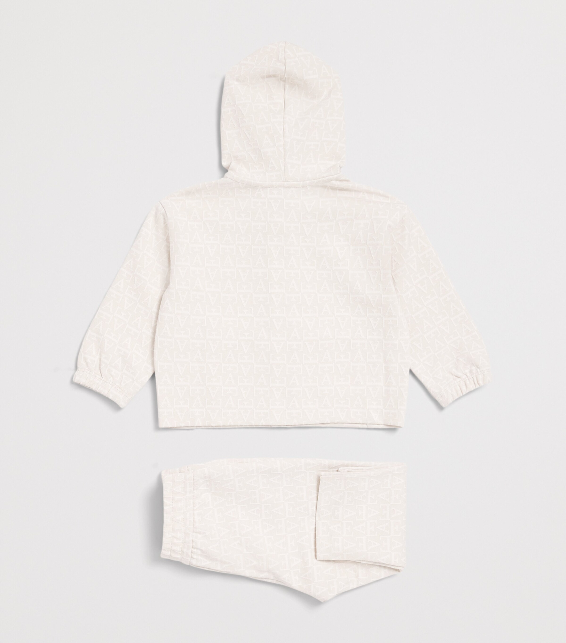 Emporio Armani Kids Logo Hoodie and Sweatpants Set (3-36 Months) White Sand Image 2