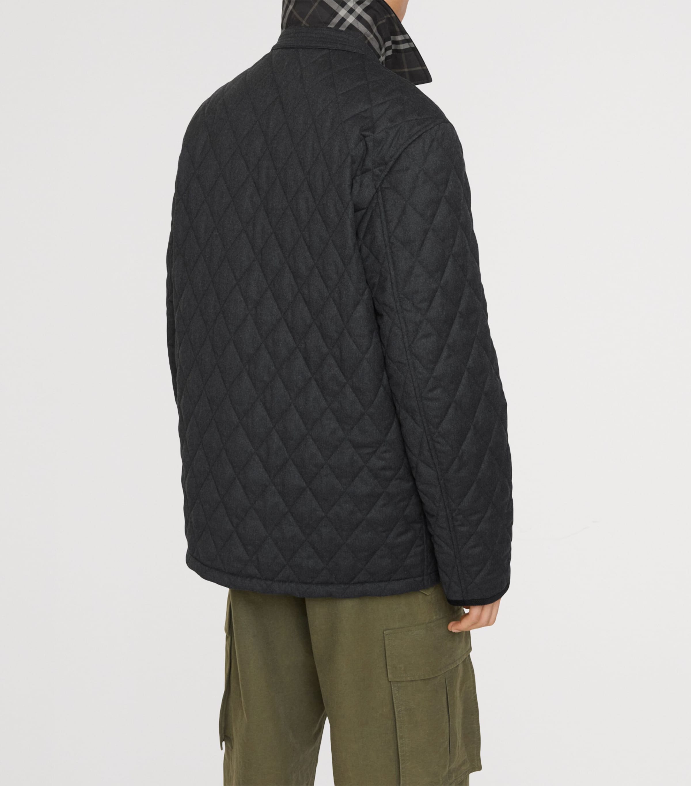 Burberry Mens Quilted Barn Jacket Black Image 5