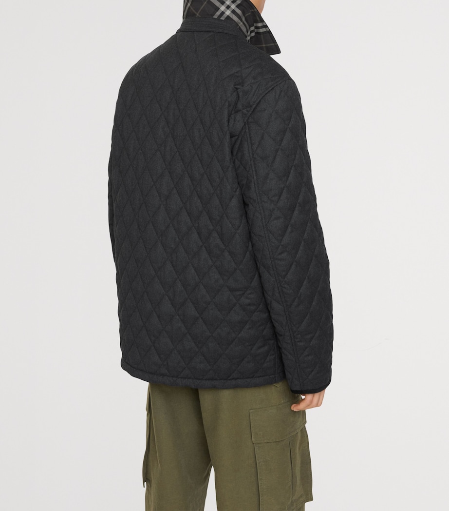 Burberry Mens Quilted Barn Jacket Black Image 5