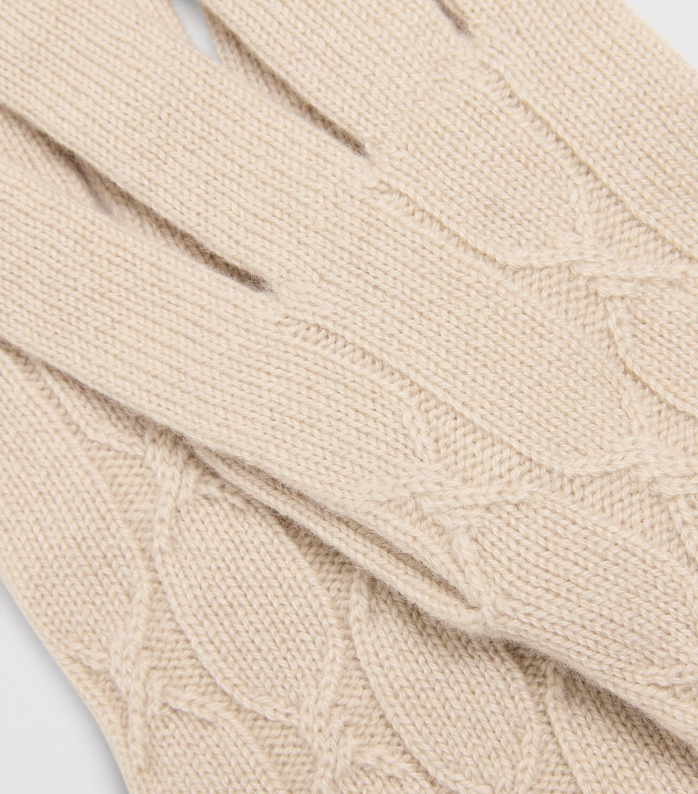 Cashmere Cable-Knit Gloves SABBIA Image 3
