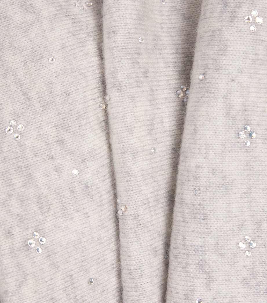 Cashmere Oversized Luxe Scatter Cape 001 SILVER HAZE Image 5