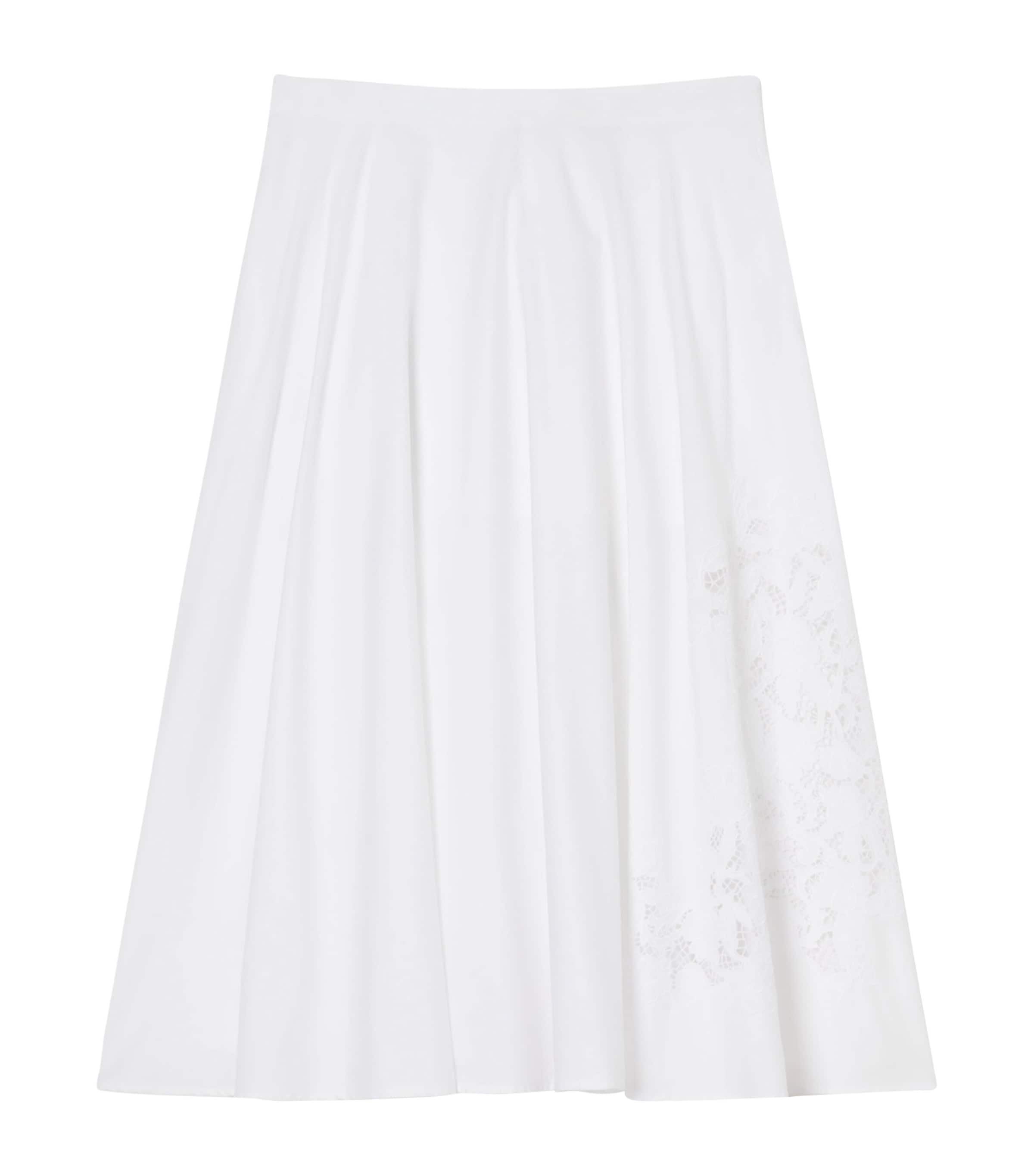 MARINA RINALDI COTTON CREMONA MIDI SKIRT