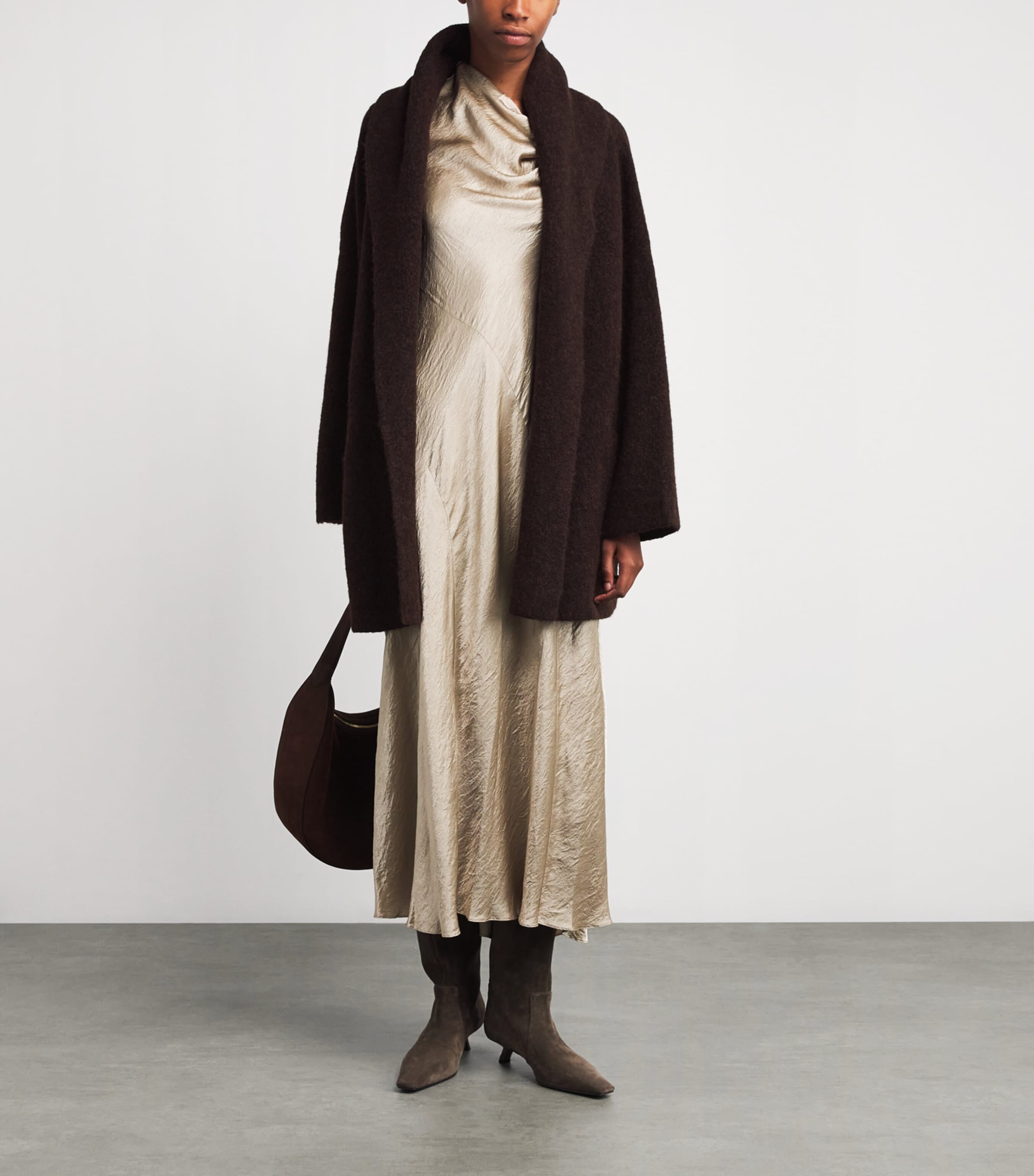 Lauren Manoogian Womens Wool-Blend Double-Faced Coat Merlot Image 2