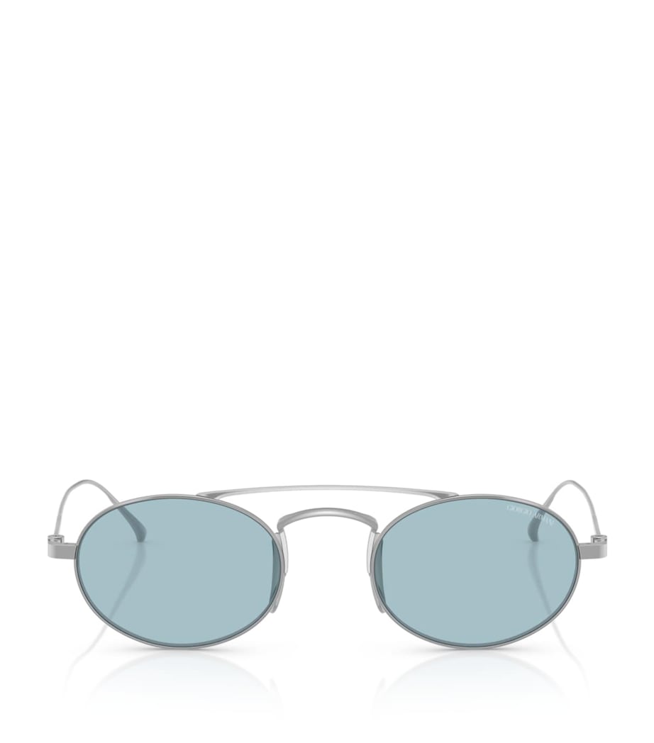 Giorgio Armani Titanium Oval Sunglasses Image 1