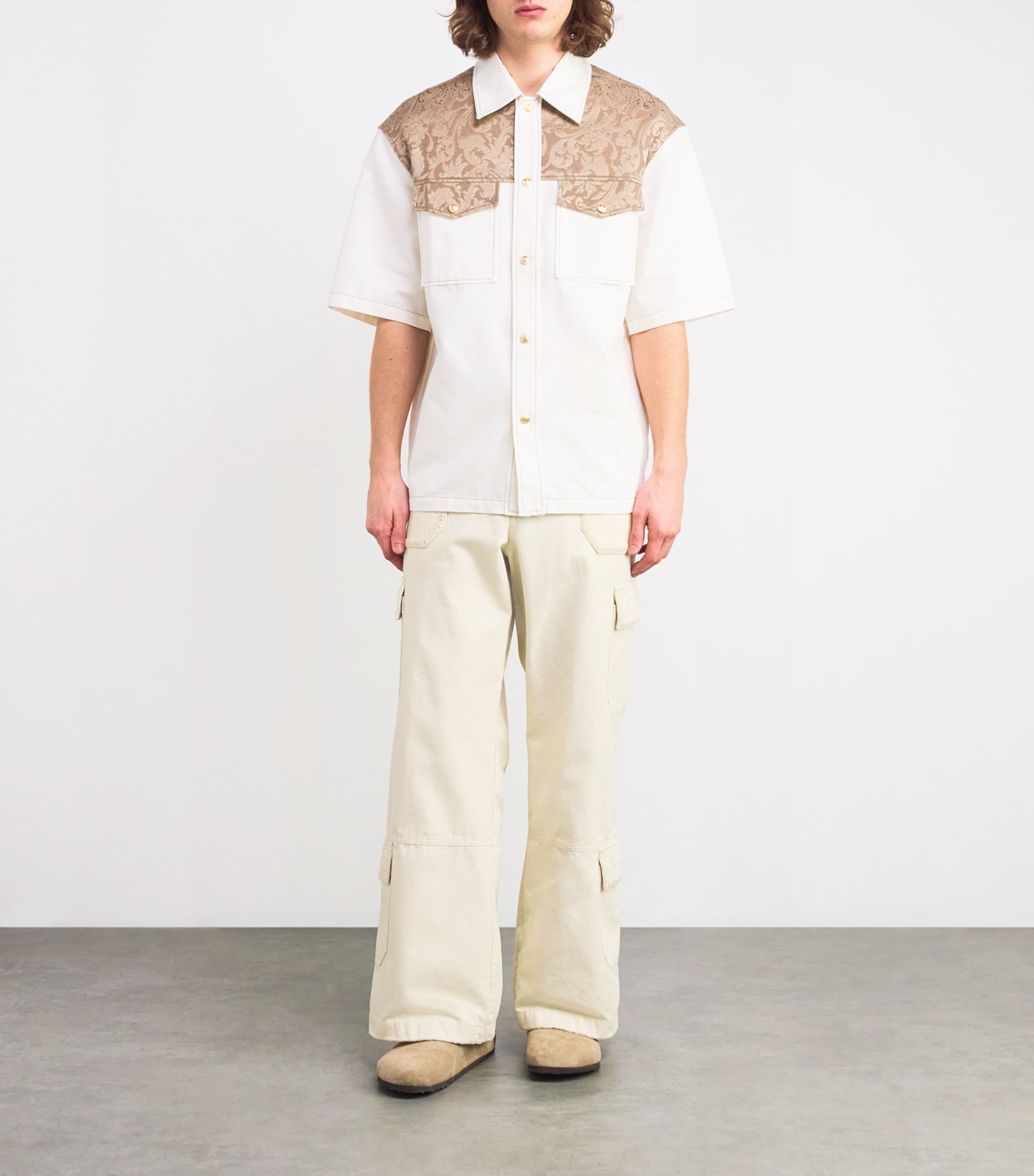 Suede Boston Clogs TAUPE Image 5