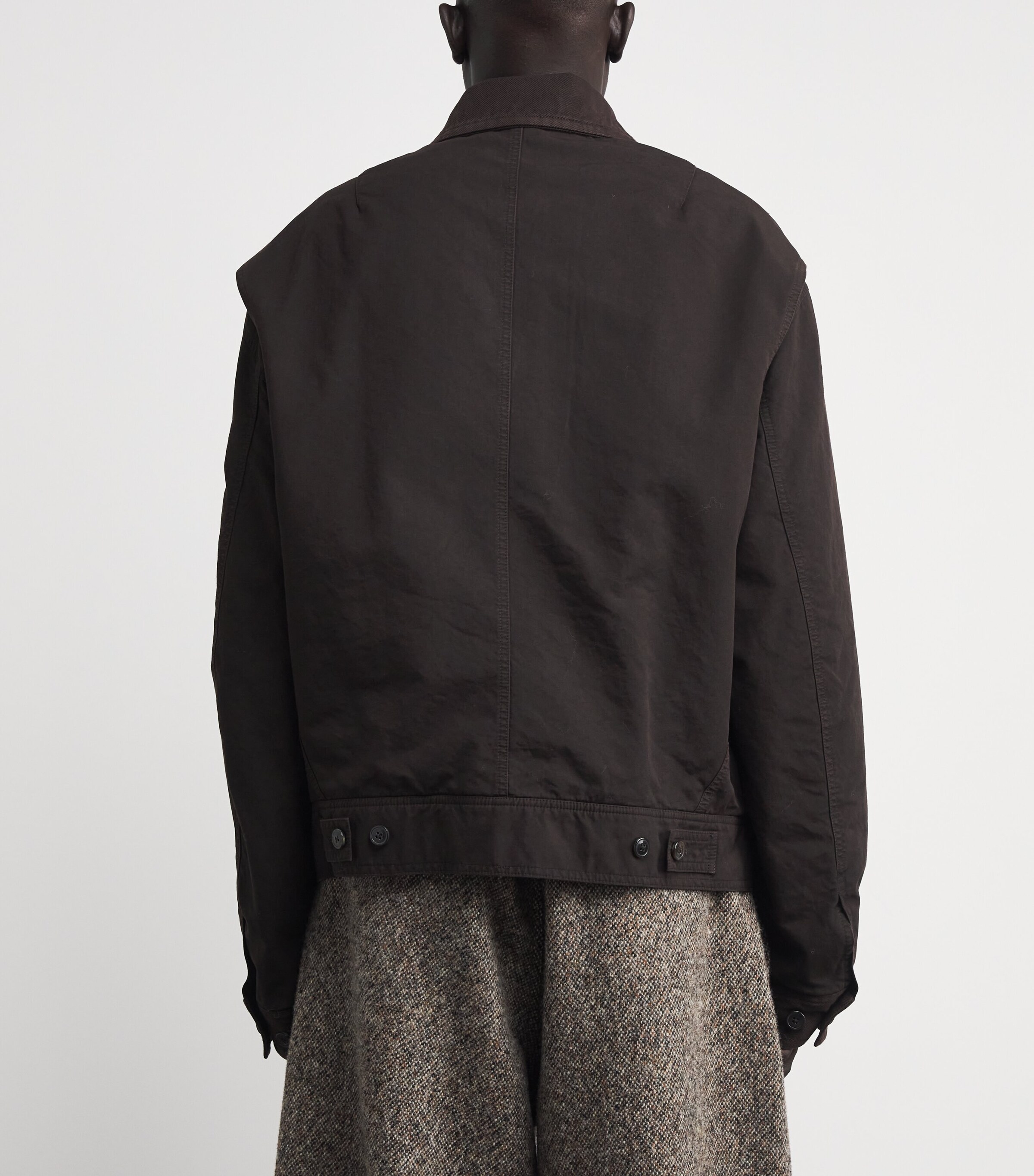 Cotton Overdyed Field Jacket BROWN Image 4