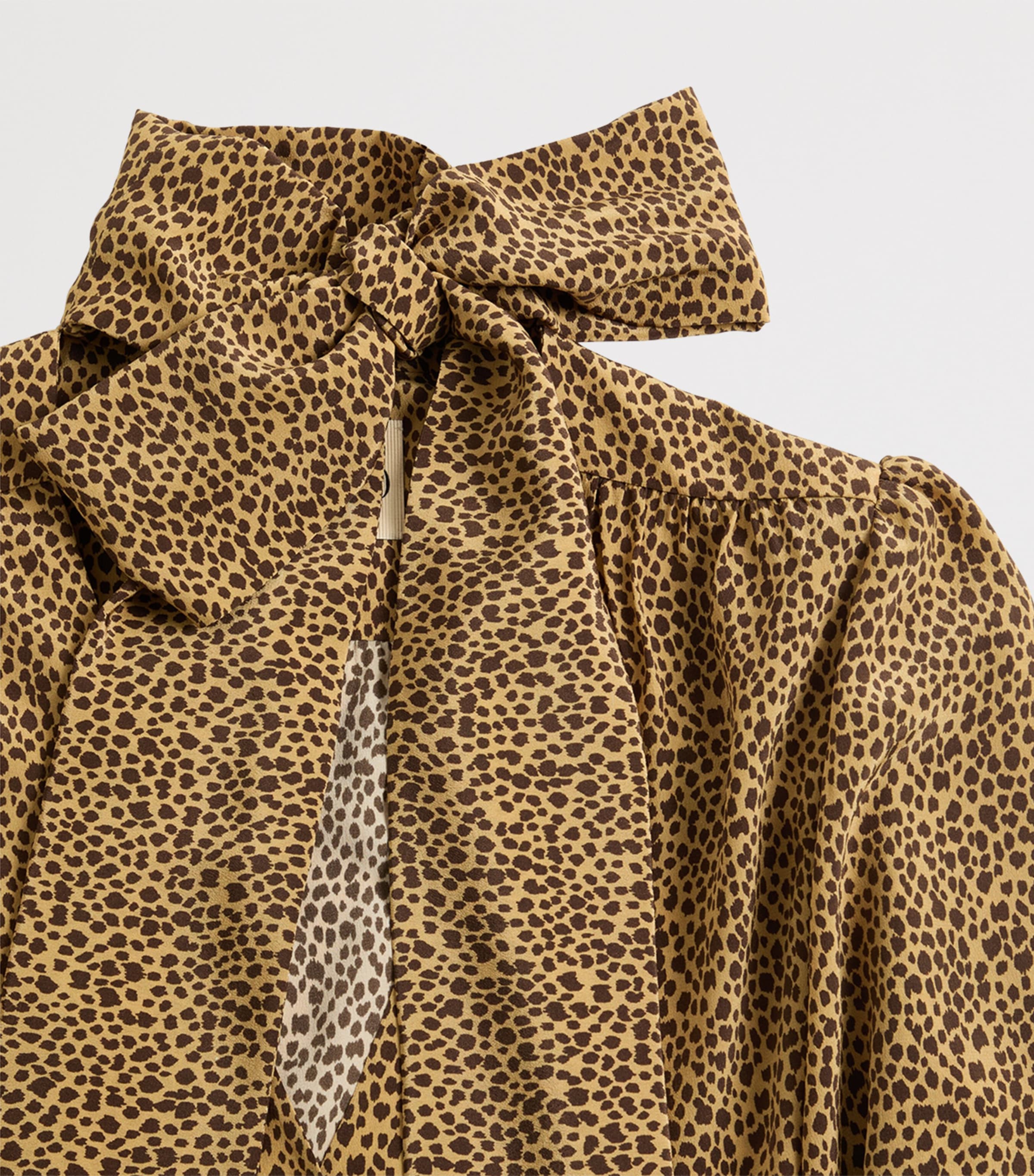 Valentino Womens Silk Cheetah-Print Shirt Image 8