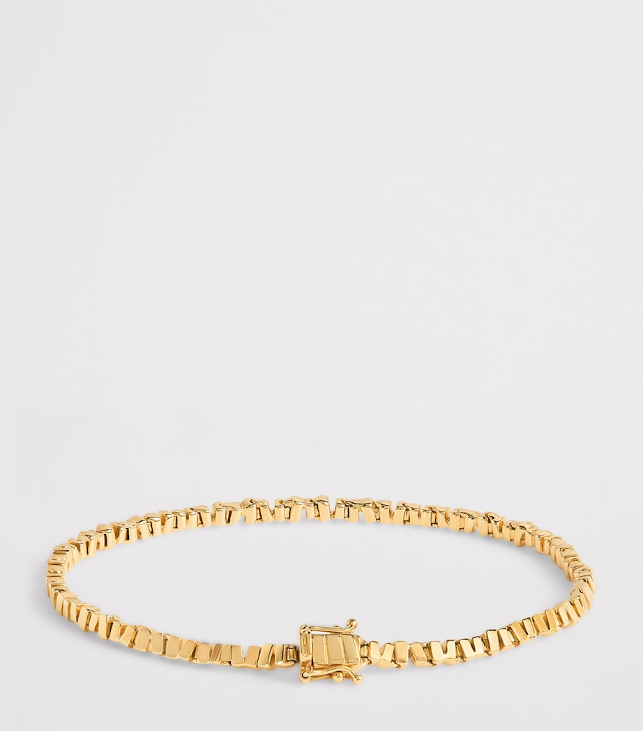 Suzanne Kalan Yellow Gold Golden Thin Tennis Bracelet Yg Image 3