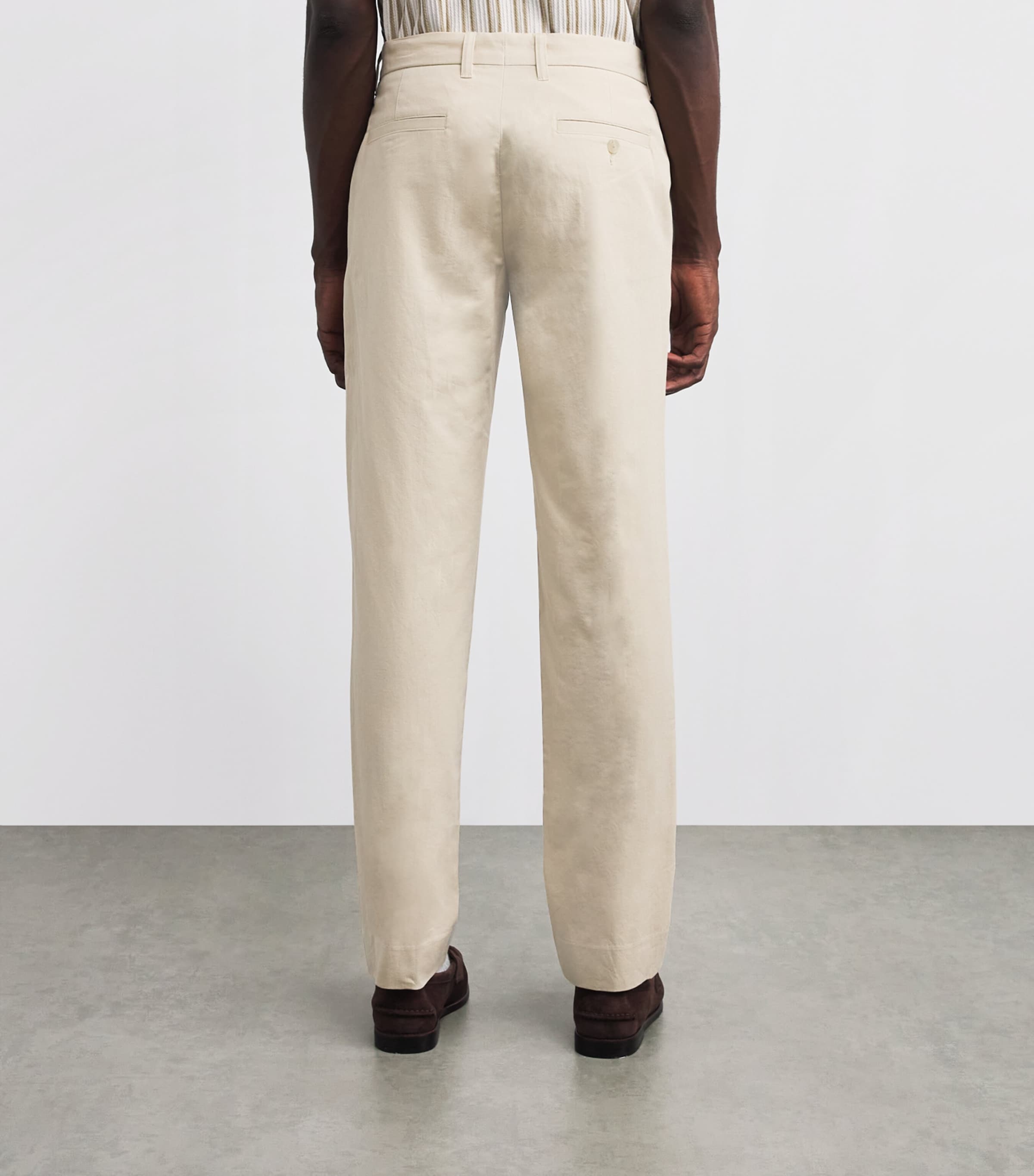 Cotton Owen Straight Trousers COYOTE-259CYT Image 4