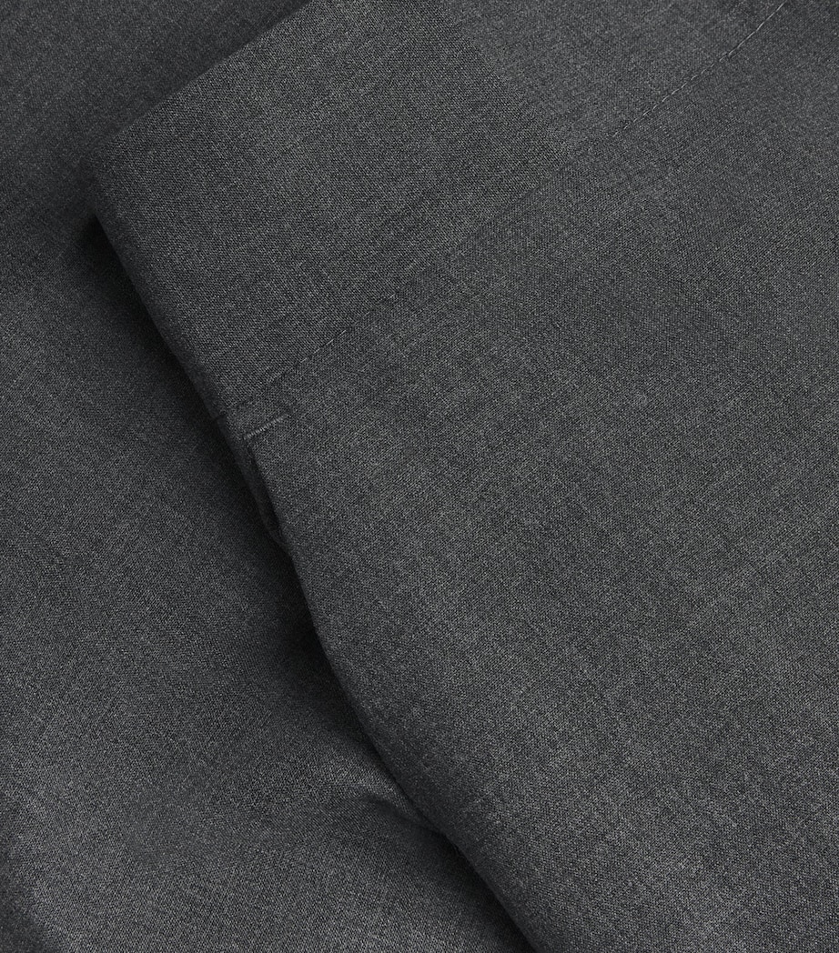 Stretch-Virgin Wool Petra Trousers 0991 - DARK GREY Image 5