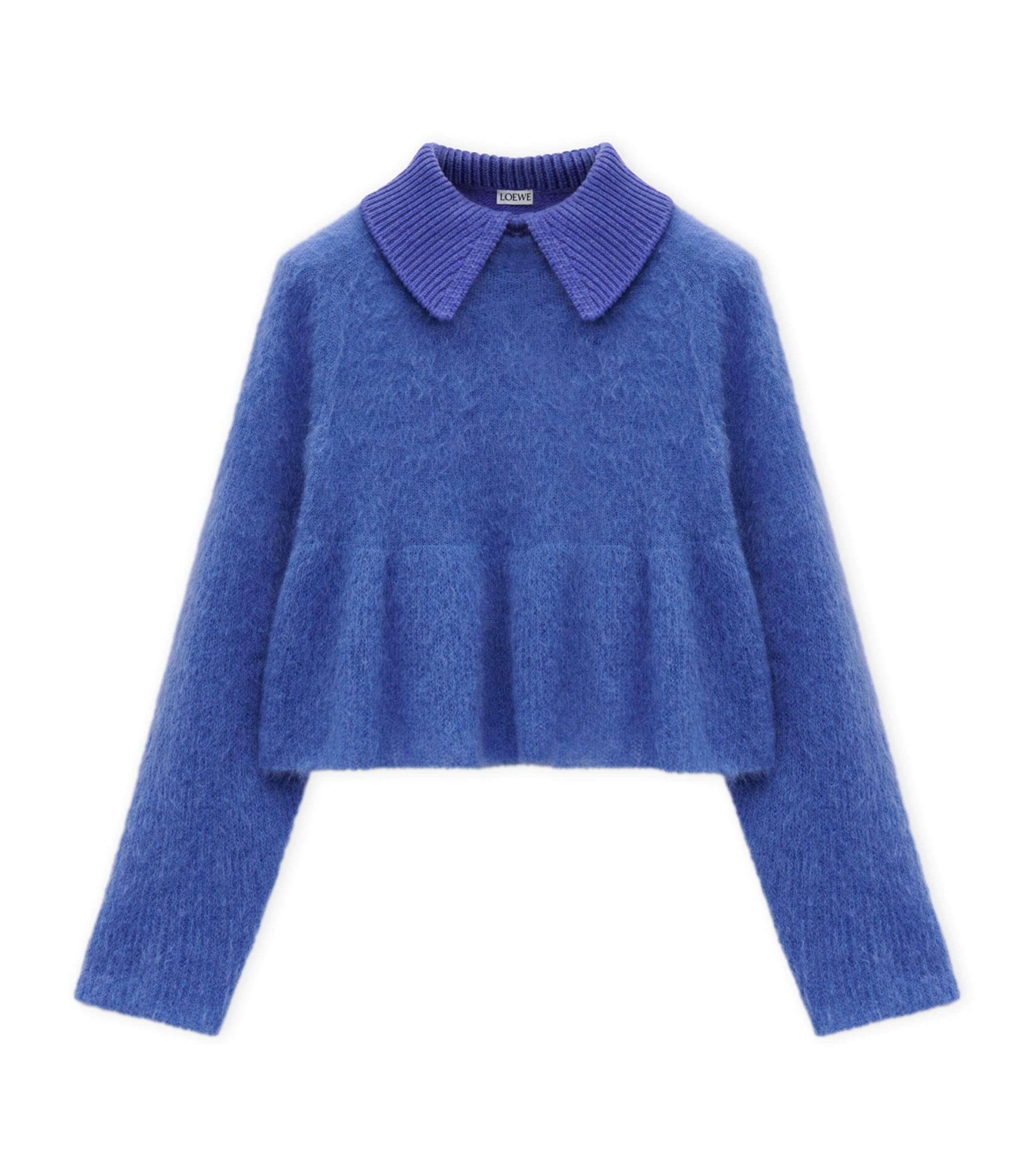 LOEWE MOHAIR-BLEND POLO SWEATER 