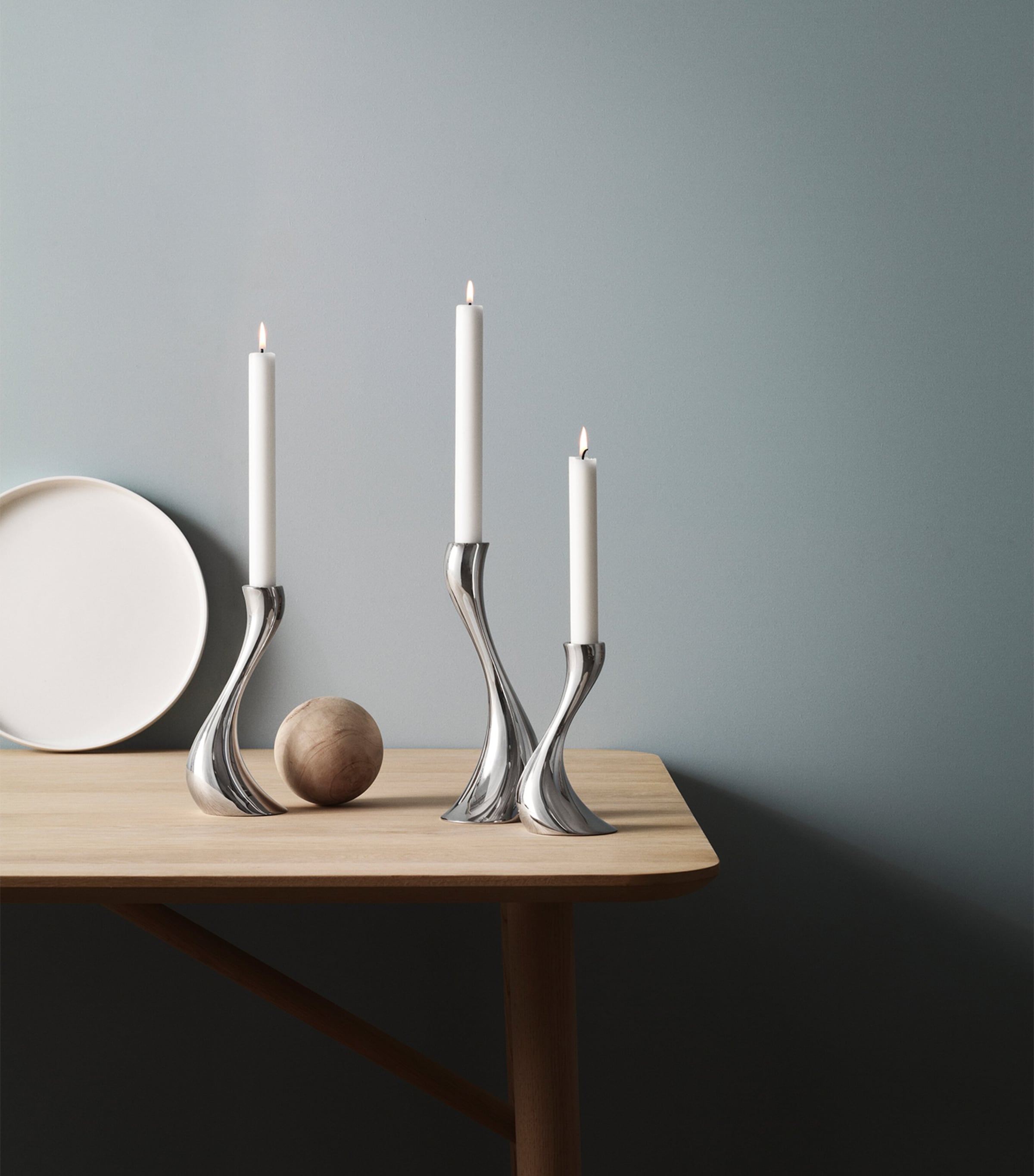 Cobra Candle Holder (Set of 3) SILVER Image 2