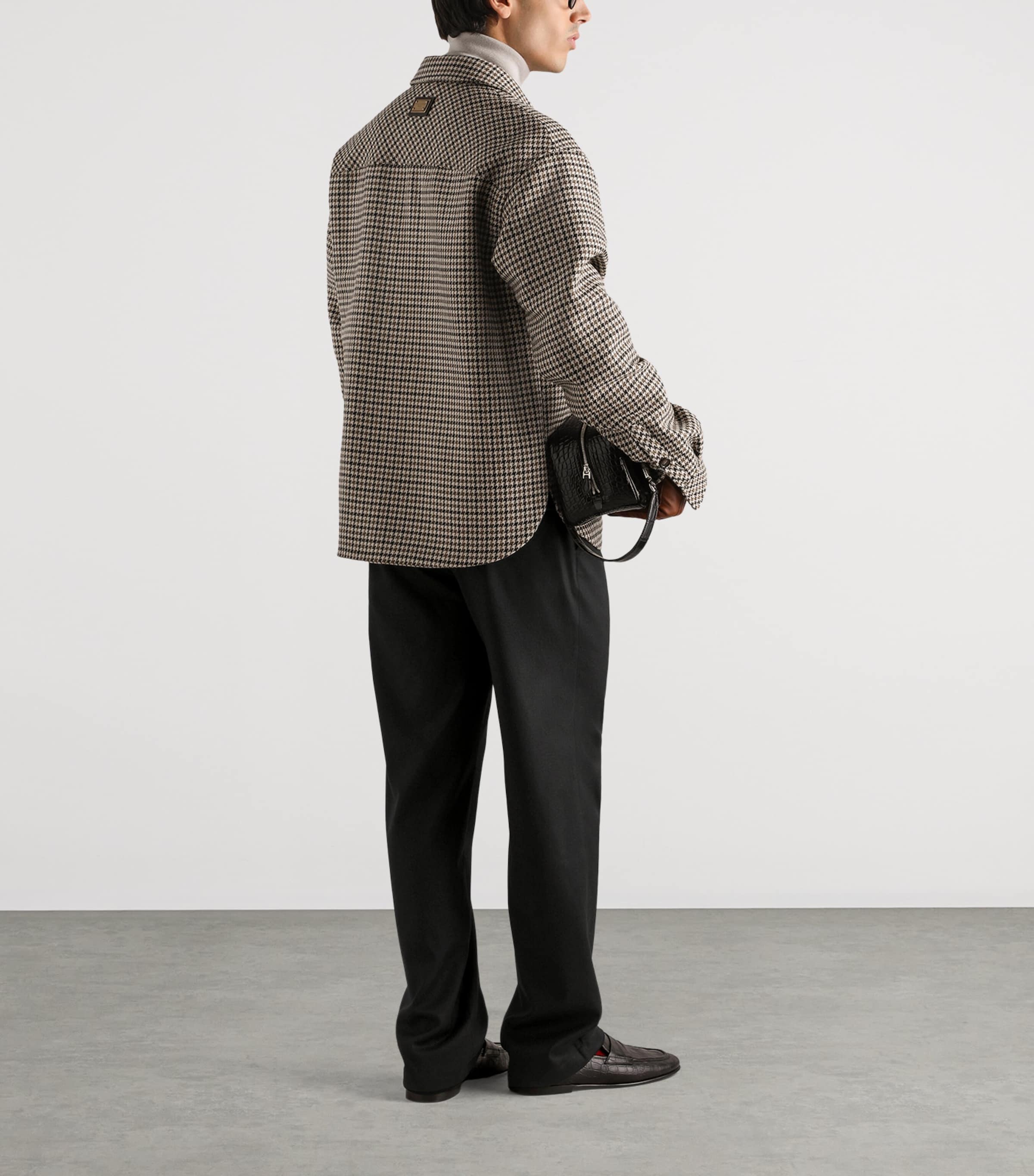 Dolce&Gabbana Mens Virgin Wool Houndstooth Jacket Fantasy (not Image 3