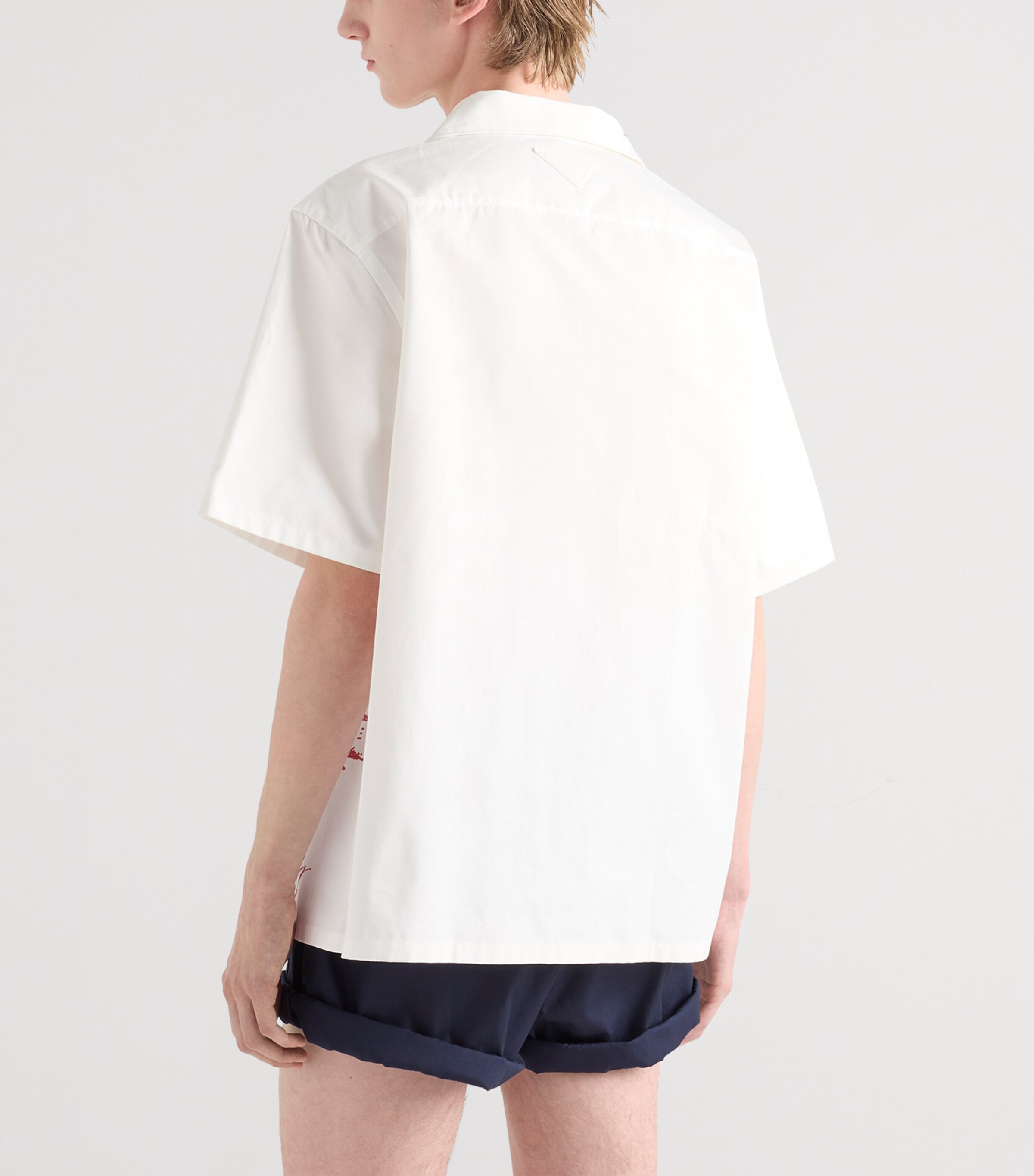 Prada Mens Cotton Printed Bowling Shirt Image 5
