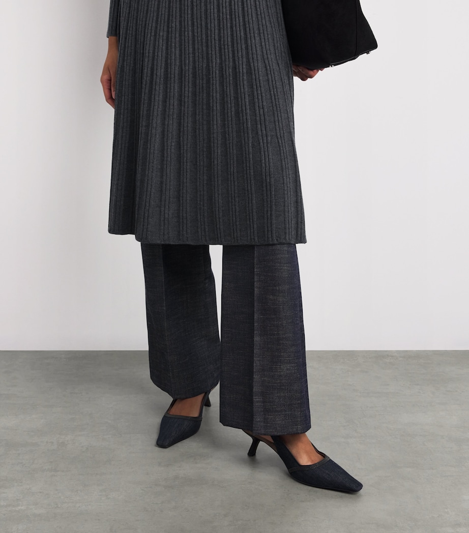 Merino Wool Ribbed Midi Dress SMOKE Image 7