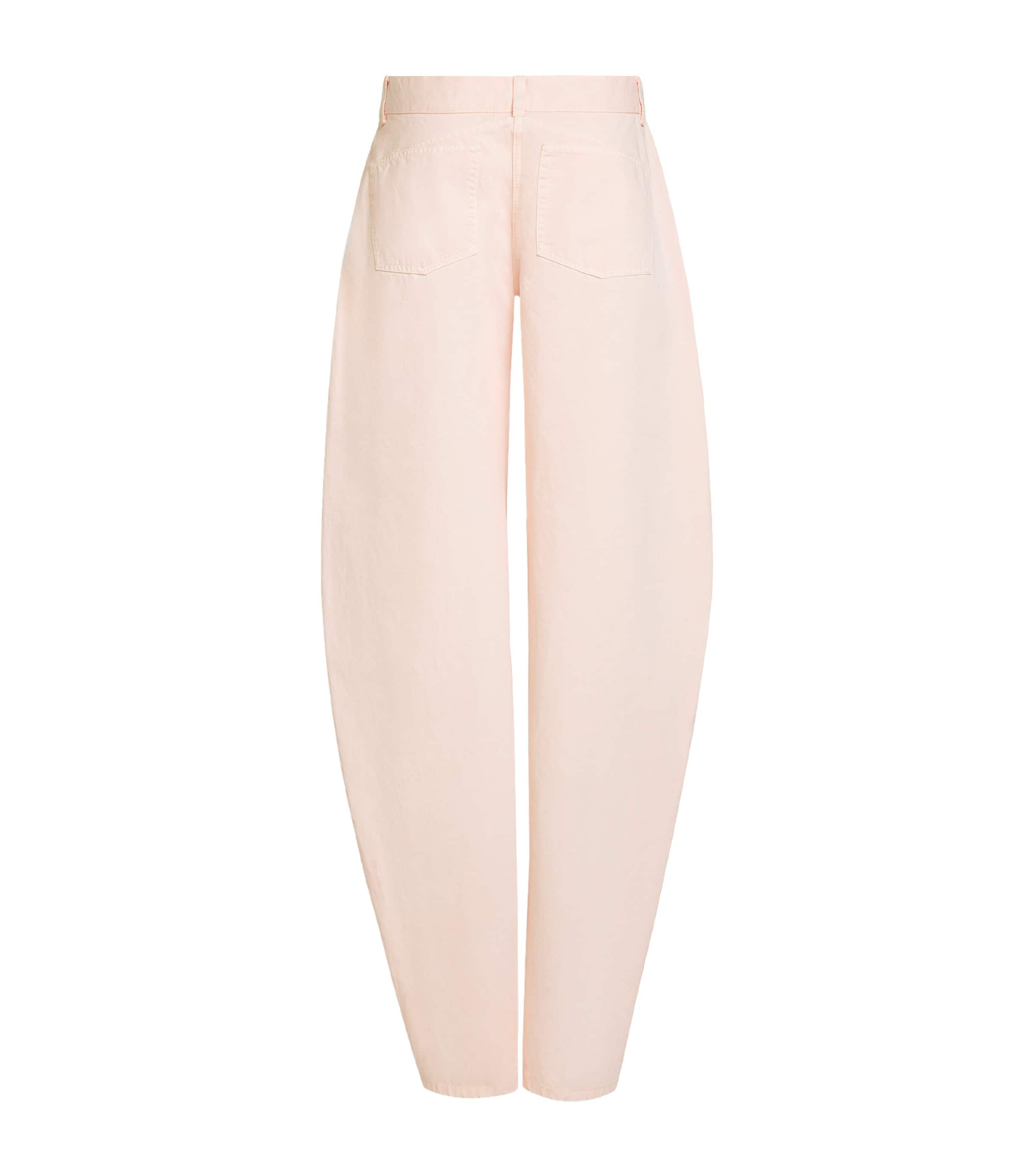 Alaïa Womens Round Jeans Pink Image 2